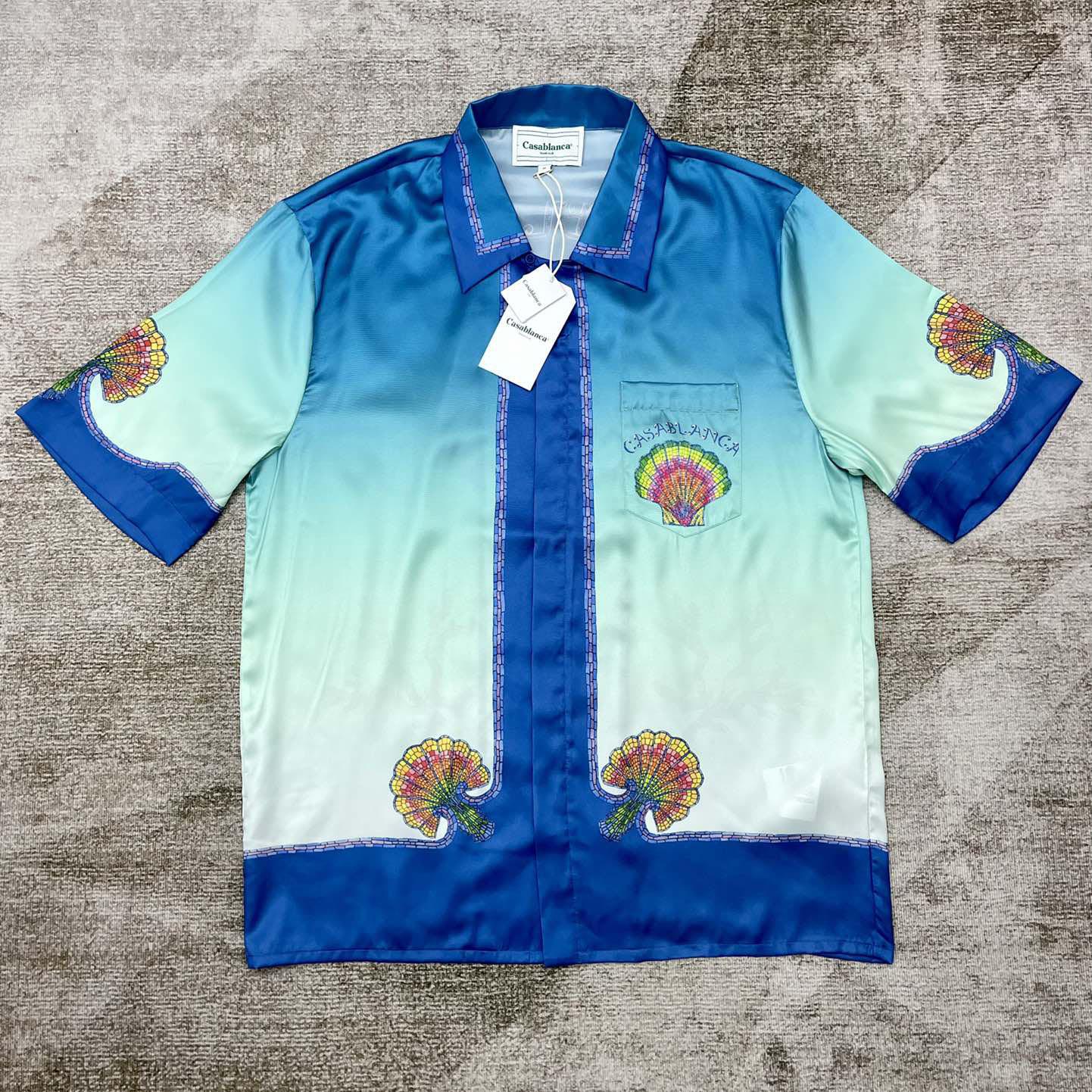 Casablanca Coquillage Coloré Silk Shirt    CA3457 - FashionPlug