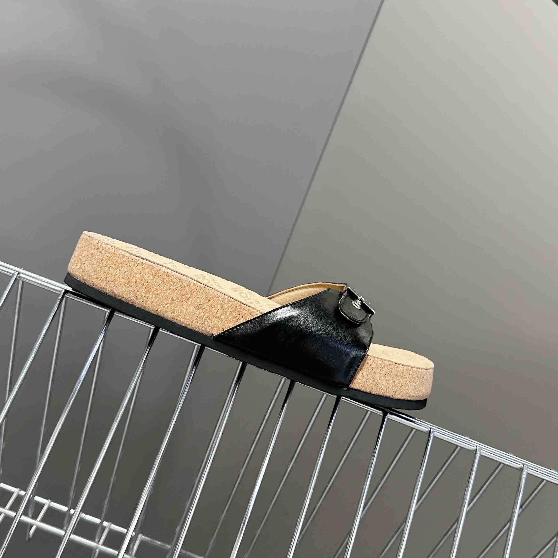 Balenciaga Scholl Flat Sandal In Black - FashionPlug