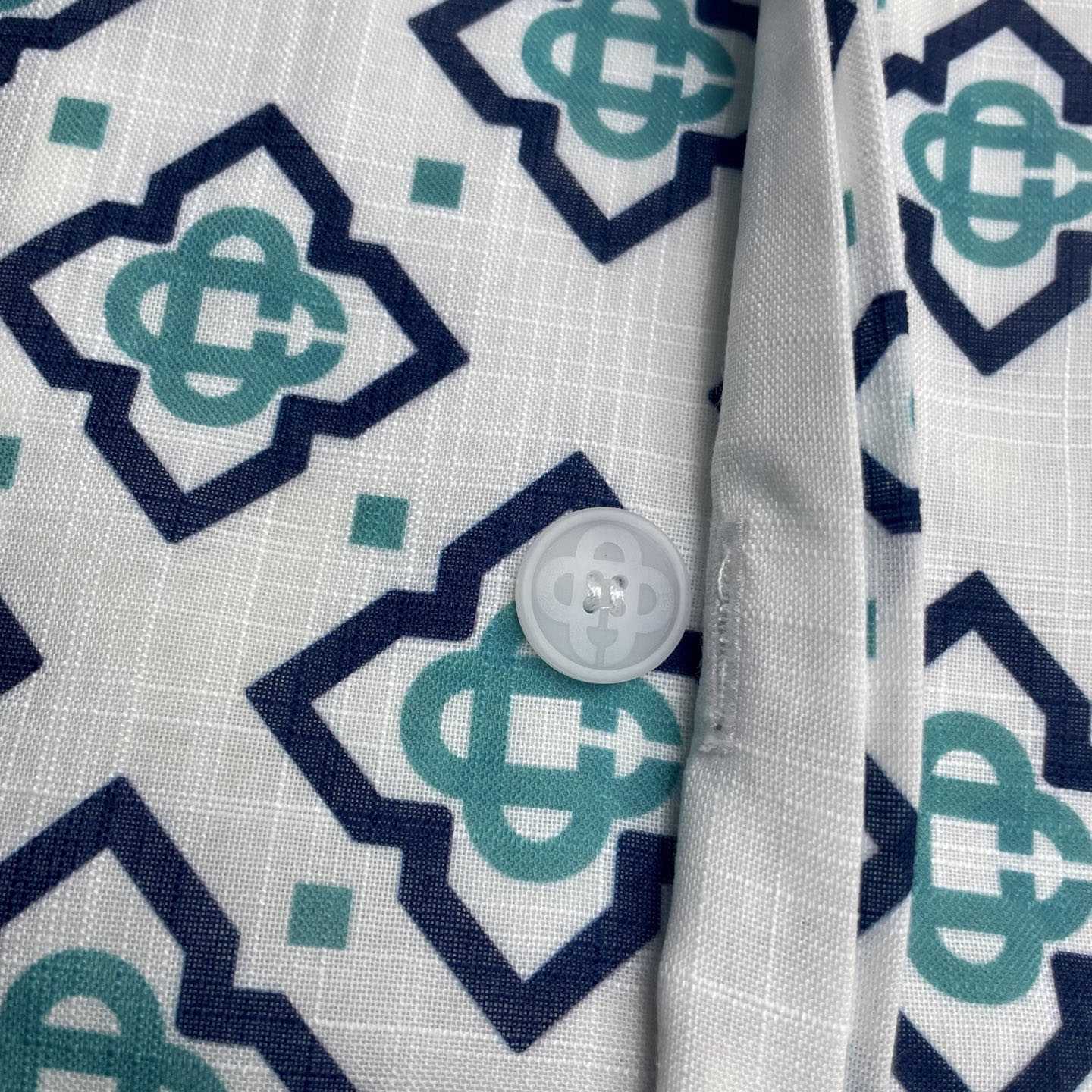 Casablanca Gradient Monogram Short Sleeve Silk Shirt  CA3537 - FashionPlug