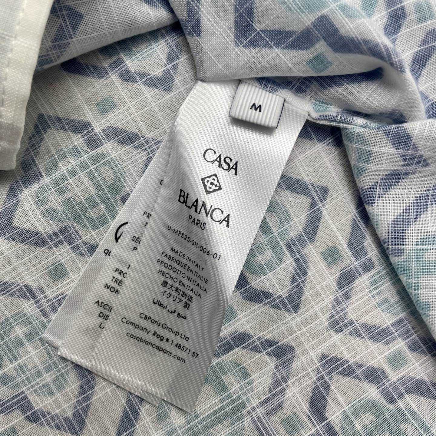 Casablanca Gradient Monogram Short Sleeve Silk Shirt  CA3537 - FashionPlug