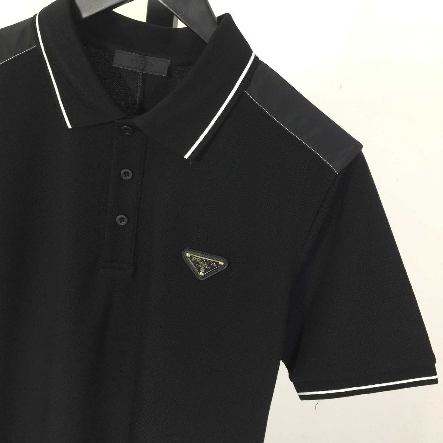Prada Short-sleeved Piqué Polo Shirt - FashionPlug