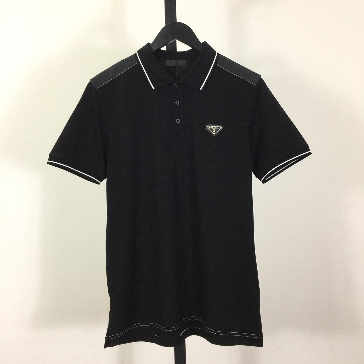 Prada Short-sleeved Piqué Polo Shirt - FashionPlug