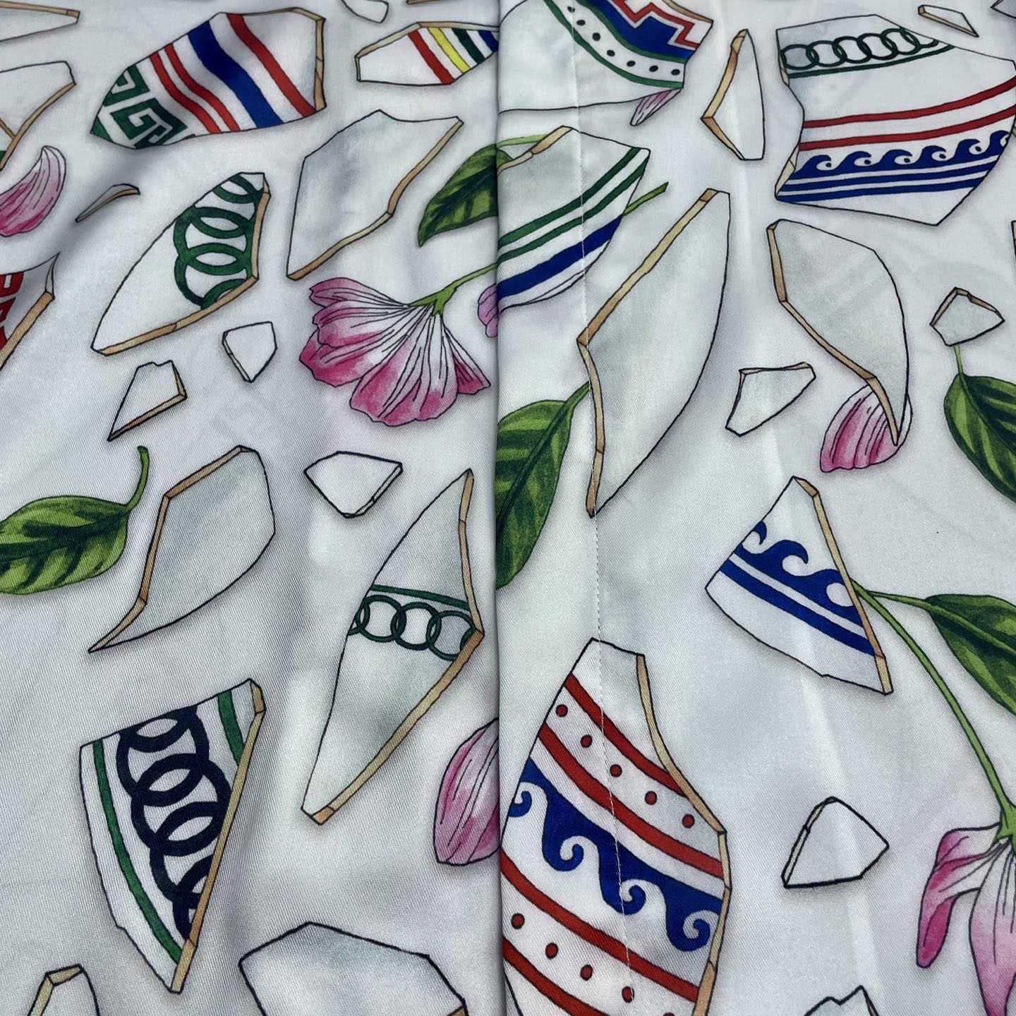 Casablanca Le Vase Brise Short Sleeve Silk Shirt    CA3531 - FashionPlug