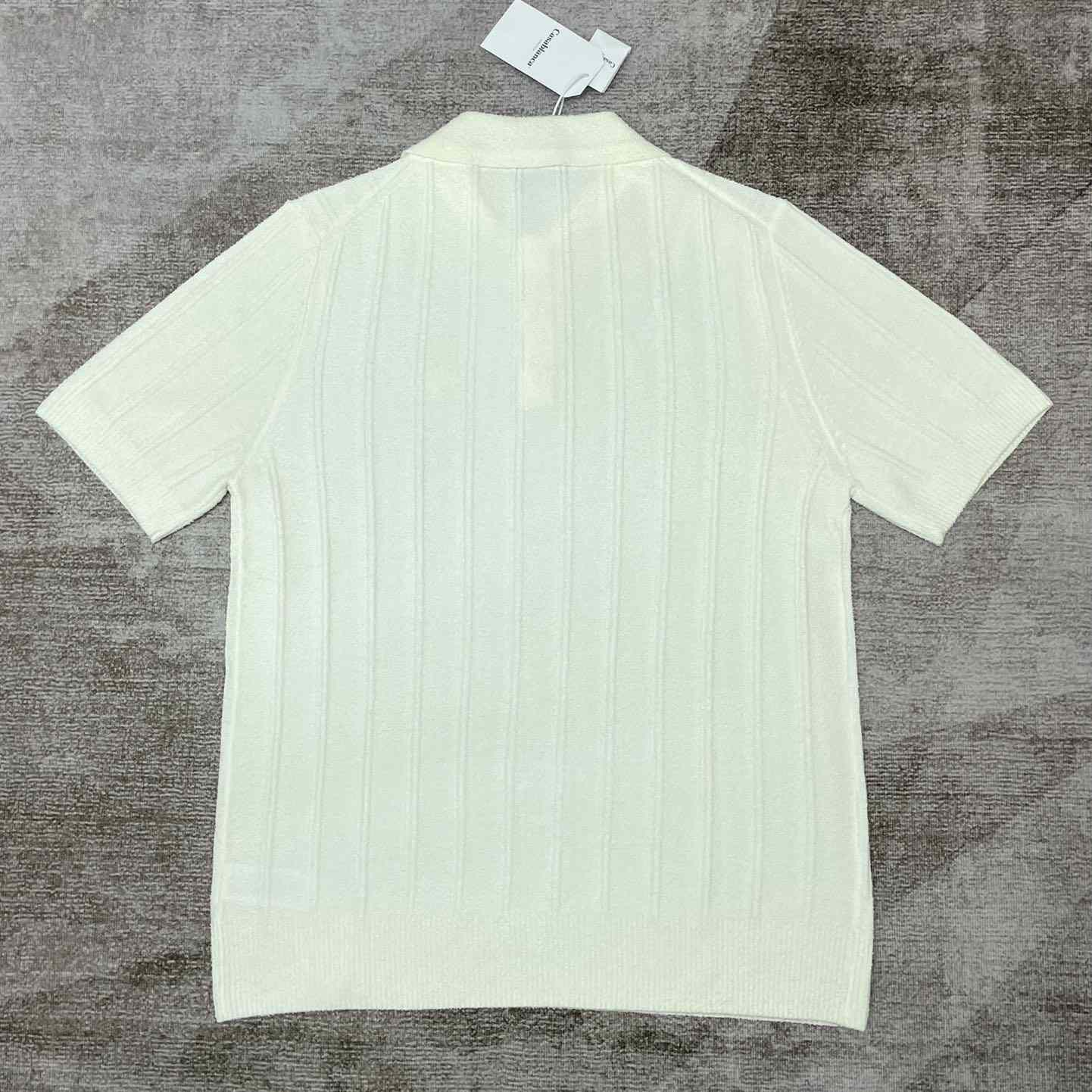 Casablanca Logo Appliqué Boucle Polo Shirt   D0016 - FashionPlug