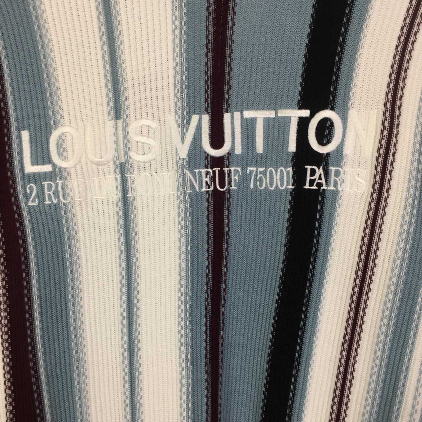 Louis Vuitton Striped Crochet Short-Sleeved Shirt   1AHVOO - FashionPlug