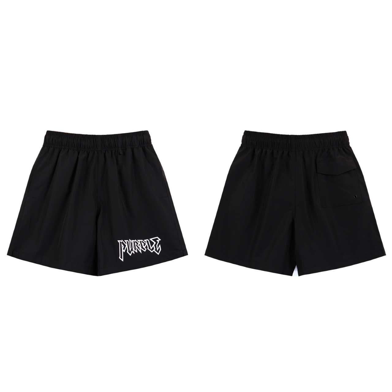 Purple-Brand Graphic Sweat Shorts - FashionPlug
