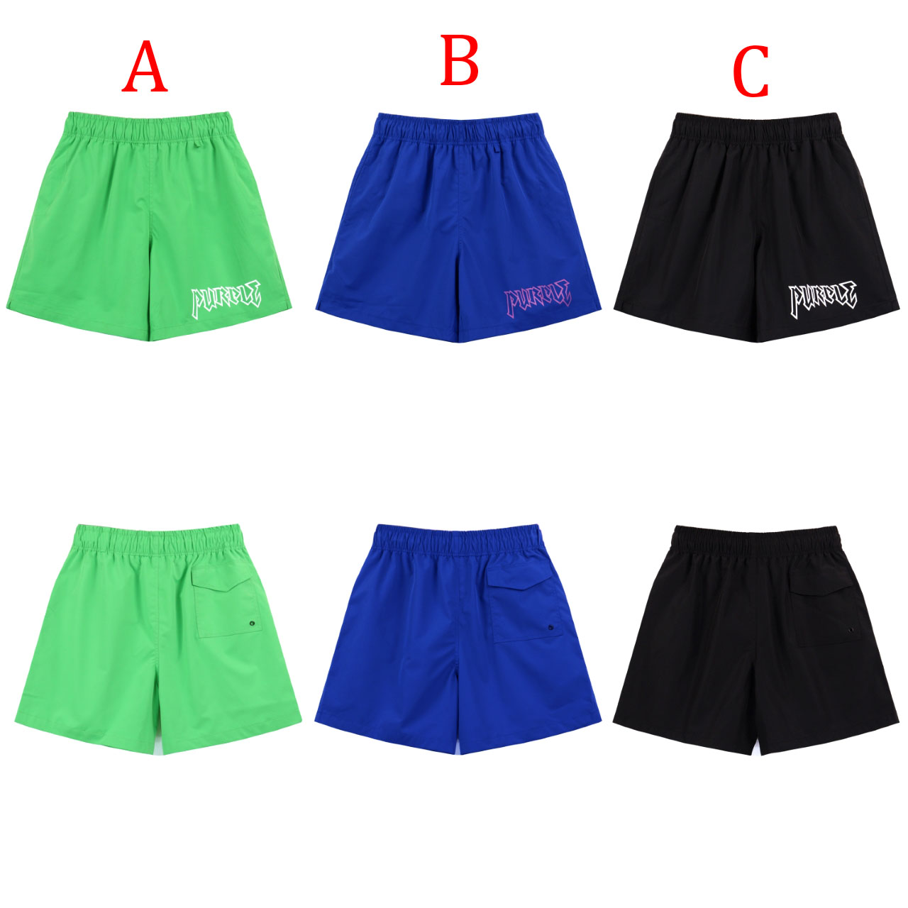 Purple-Brand Graphic Sweat Shorts - FashionPlug