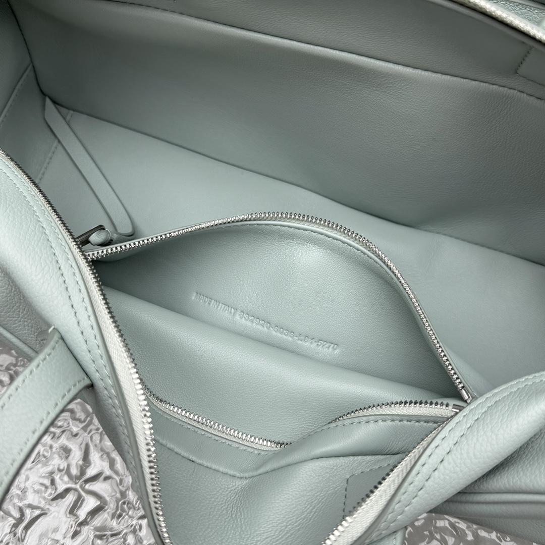 Balenciaga Carrie Bowling Bag Small In Mineral Green - FashionPlug