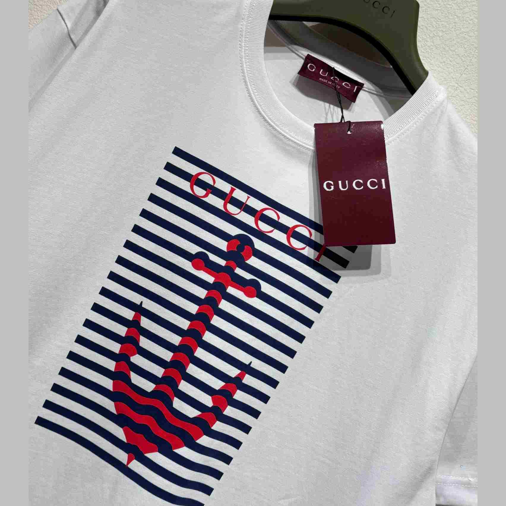Gucci Printed Cotton Jersey T-shirt - FashionPlug