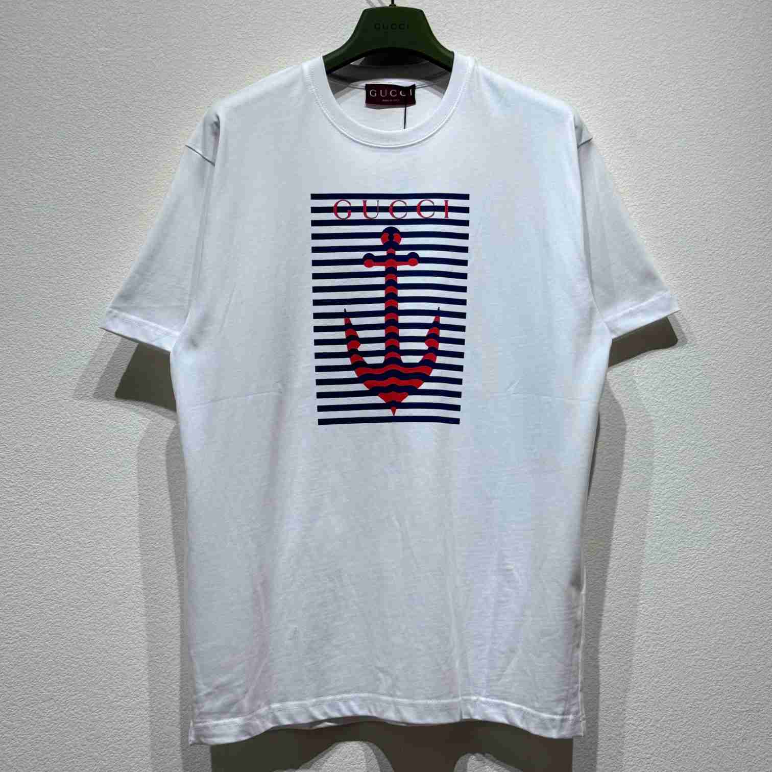 Gucci Printed Cotton Jersey T-shirt - FashionPlug