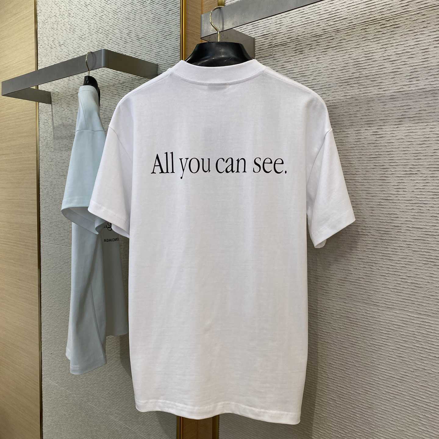 Balenciaga 360 Sunglasses T-Shirt Medium Fit In Dirty White - FashionPlug