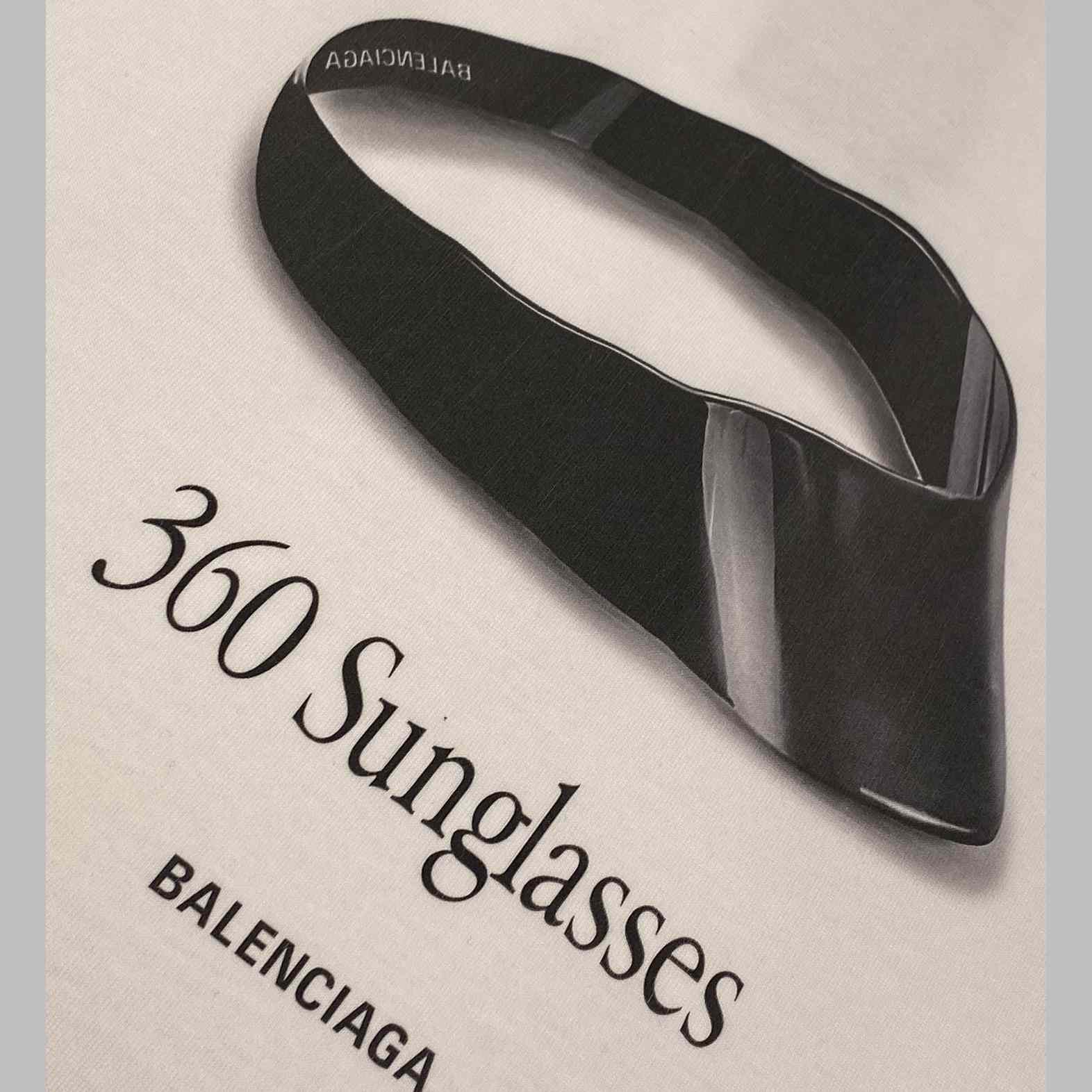 Balenciaga 360 Sunglasses T-Shirt Medium Fit In Dirty White - FashionPlug