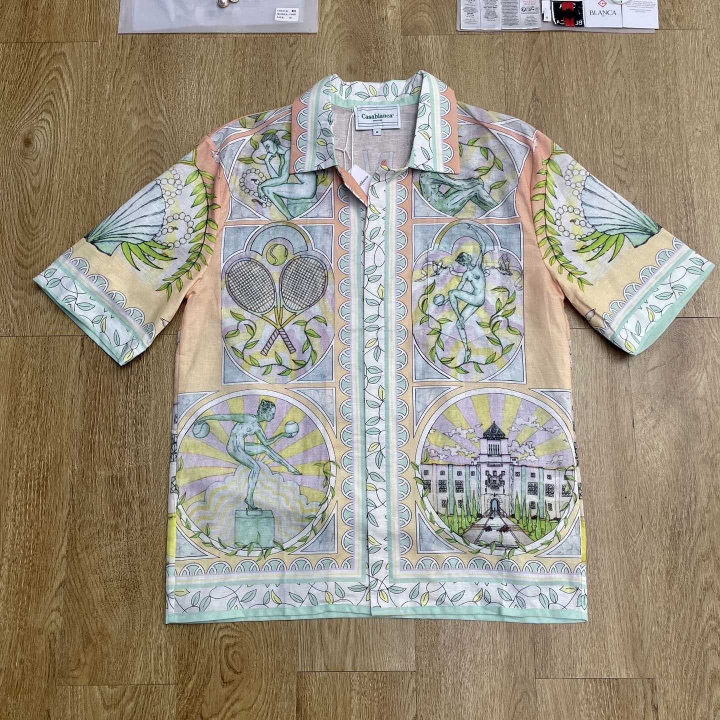 Casablanca Vase Linen Shirt   CA3525 - FashionPlug