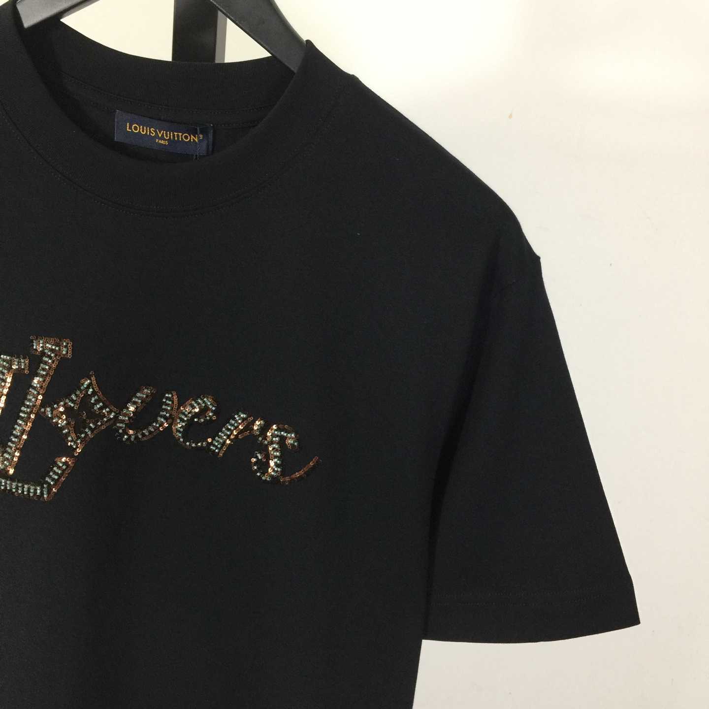 Louis Vuitton LV Vers Embellished Short-Sleeved T-Shirt   - FashionPlug