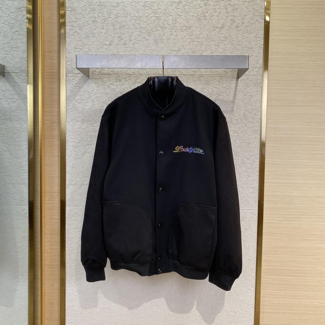 Louis Vuitton Leather Mix Varsity Blouson   1AGTJA - FashionPlug
