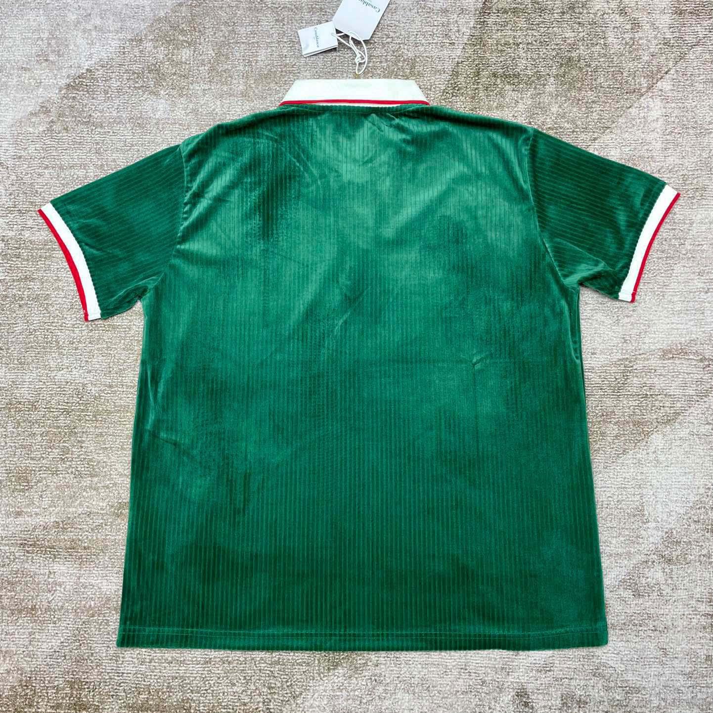 Casablanca Rib Velour Polo Shirt   c877 - FashionPlug