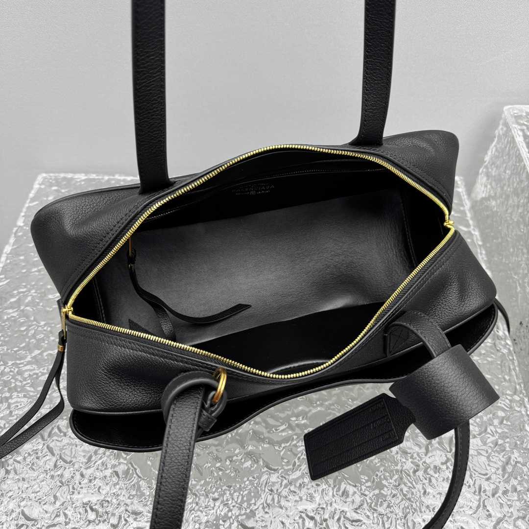 Balenciaga Carrie Bowling Bag Small In Black - FashionPlug