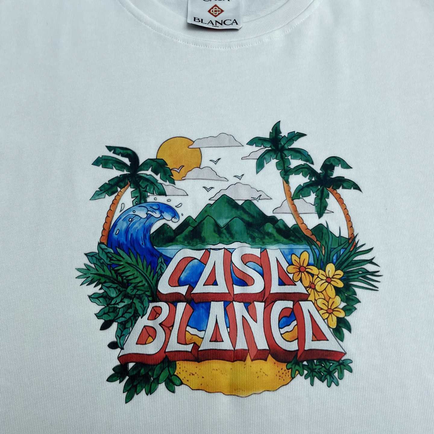 Casablanca Black 'Casa' Beach Wave T-Shirt   C991 - FashionPlug