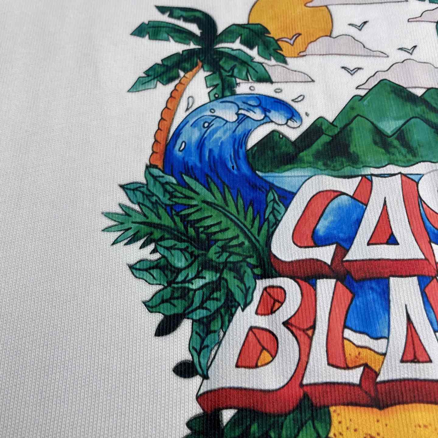 Casablanca Black 'Casa' Beach Wave T-Shirt   C991 - FashionPlug