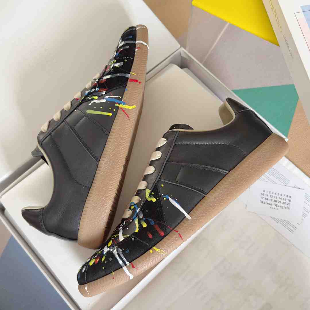 Maison Margiela Wmns Replica Low 'Paint Splatter - Black Pollock' - FashionPlug