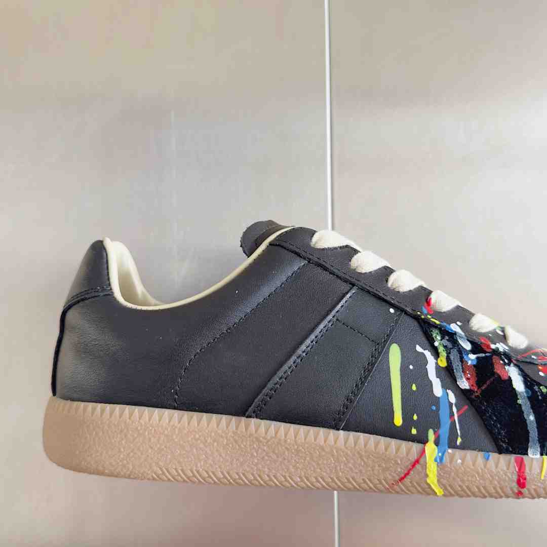 Maison Margiela Wmns Replica Low 'Paint Splatter - Black Pollock' - FashionPlug
