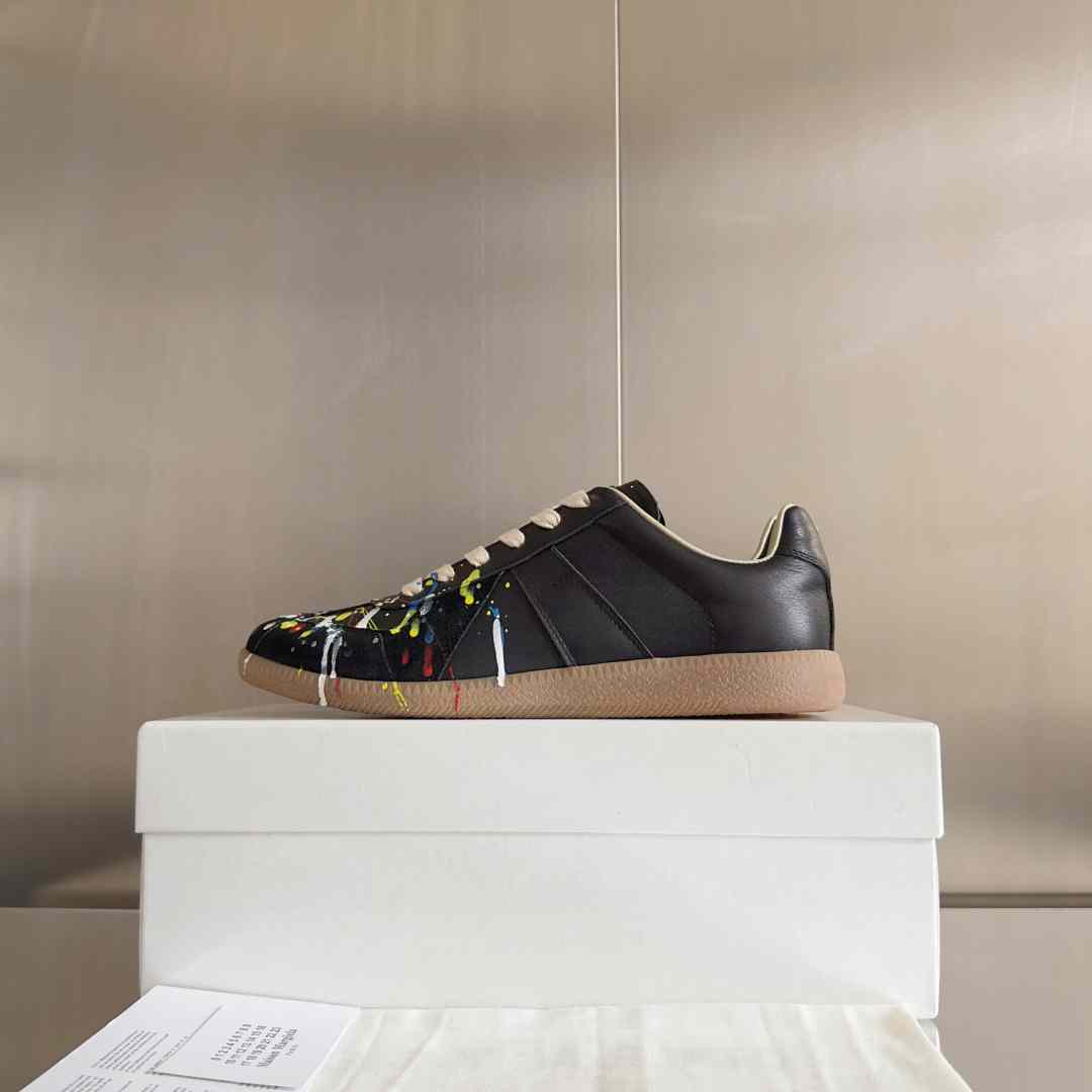 Maison Margiela Wmns Replica Low 'Paint Splatter - Black Pollock' - FashionPlug