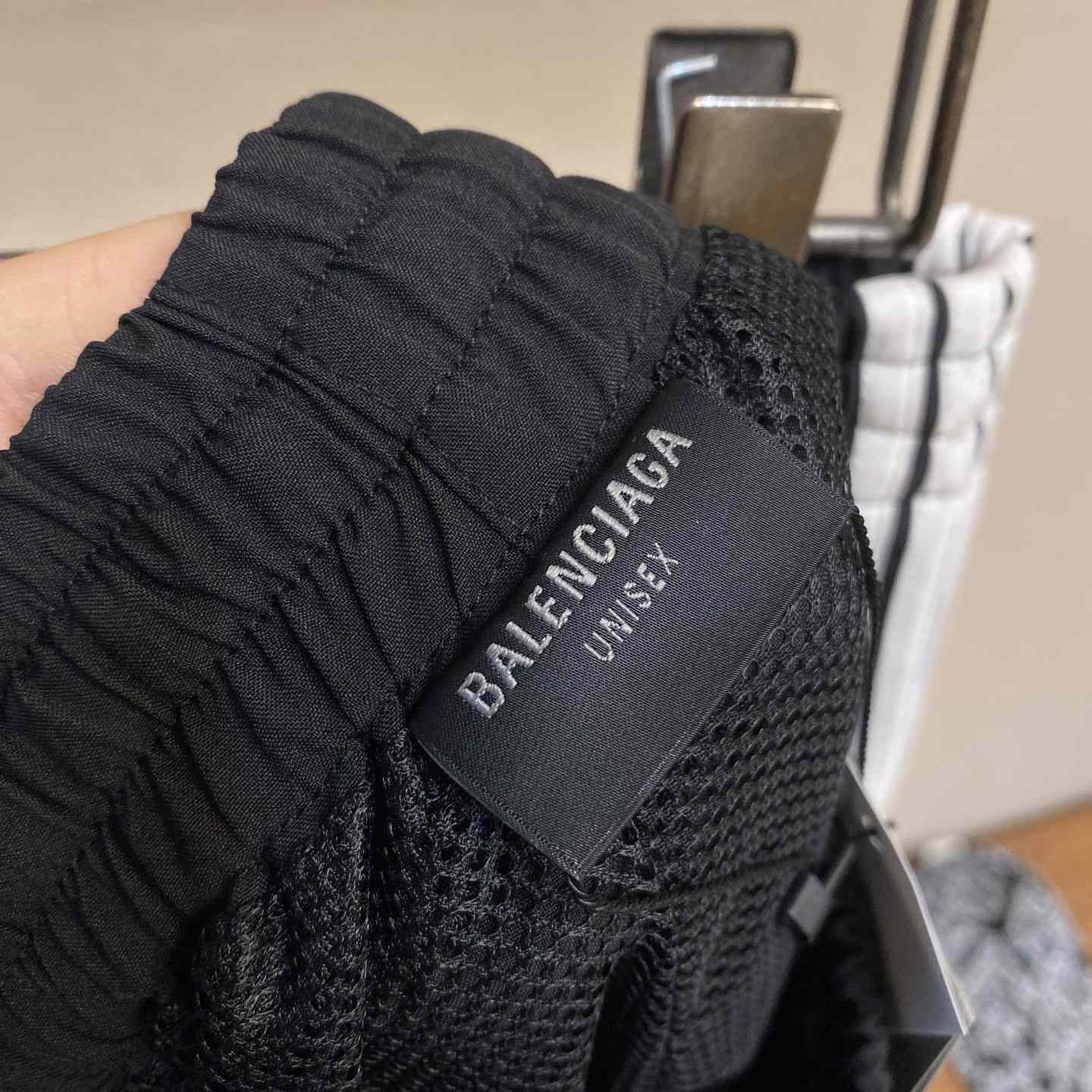 Balenciaga Large Tracksuit Pants In Black Technical Fabric - FashionPlug