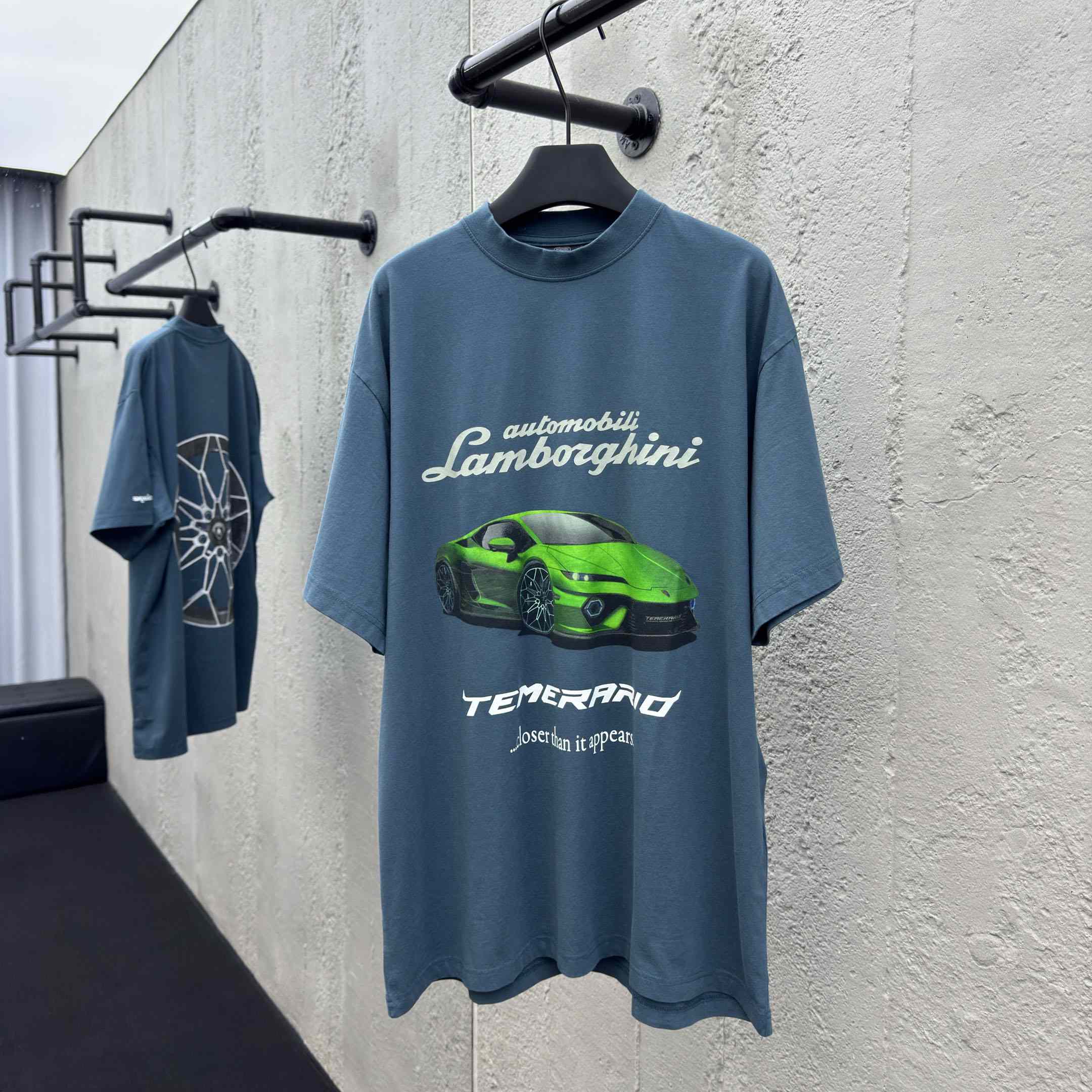 Balenciaga Automobili Lamborghini Oversized T-Shirt  - FashionPlug