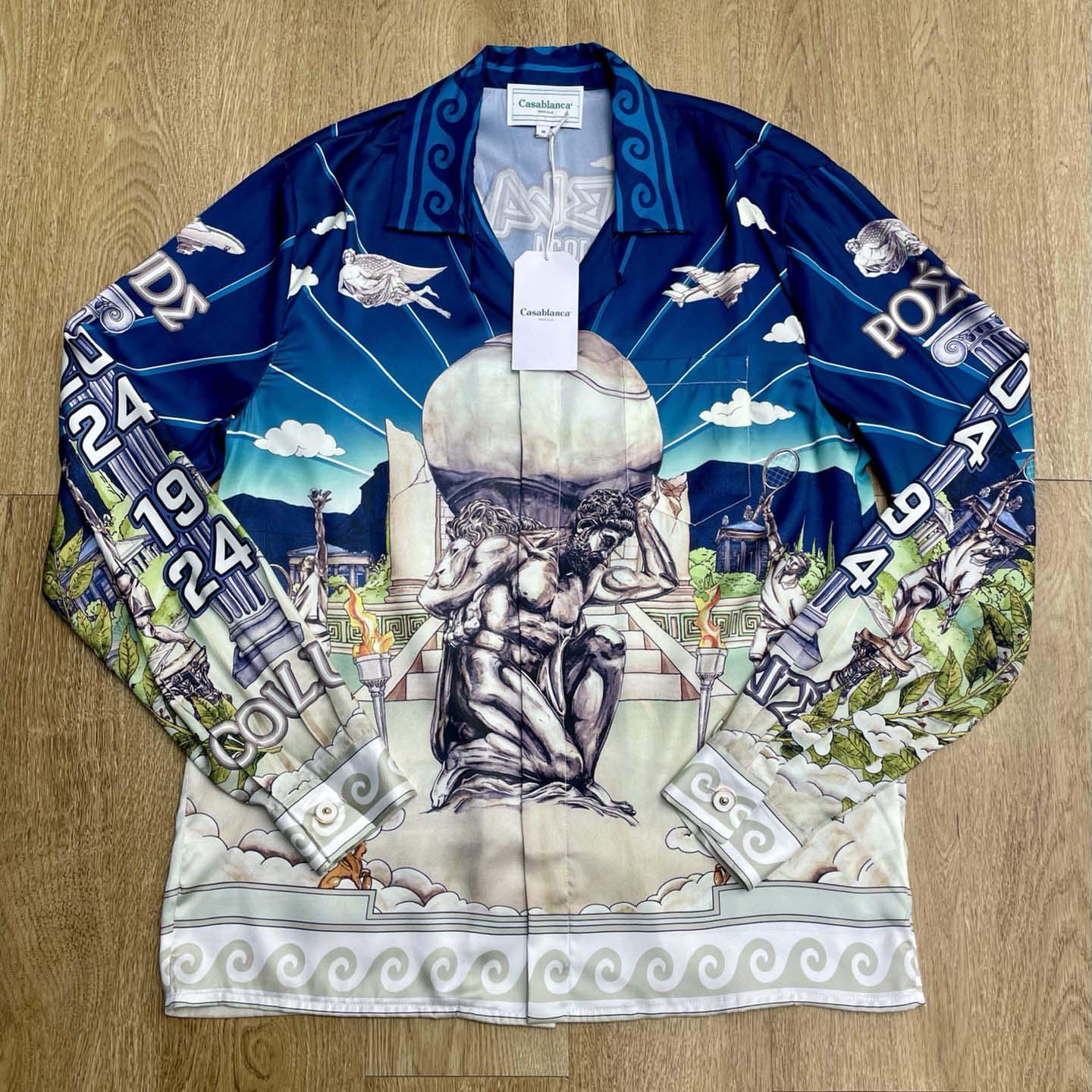 Casablanca Le Temple Du Sport Shirt   CA3521 - FashionPlug