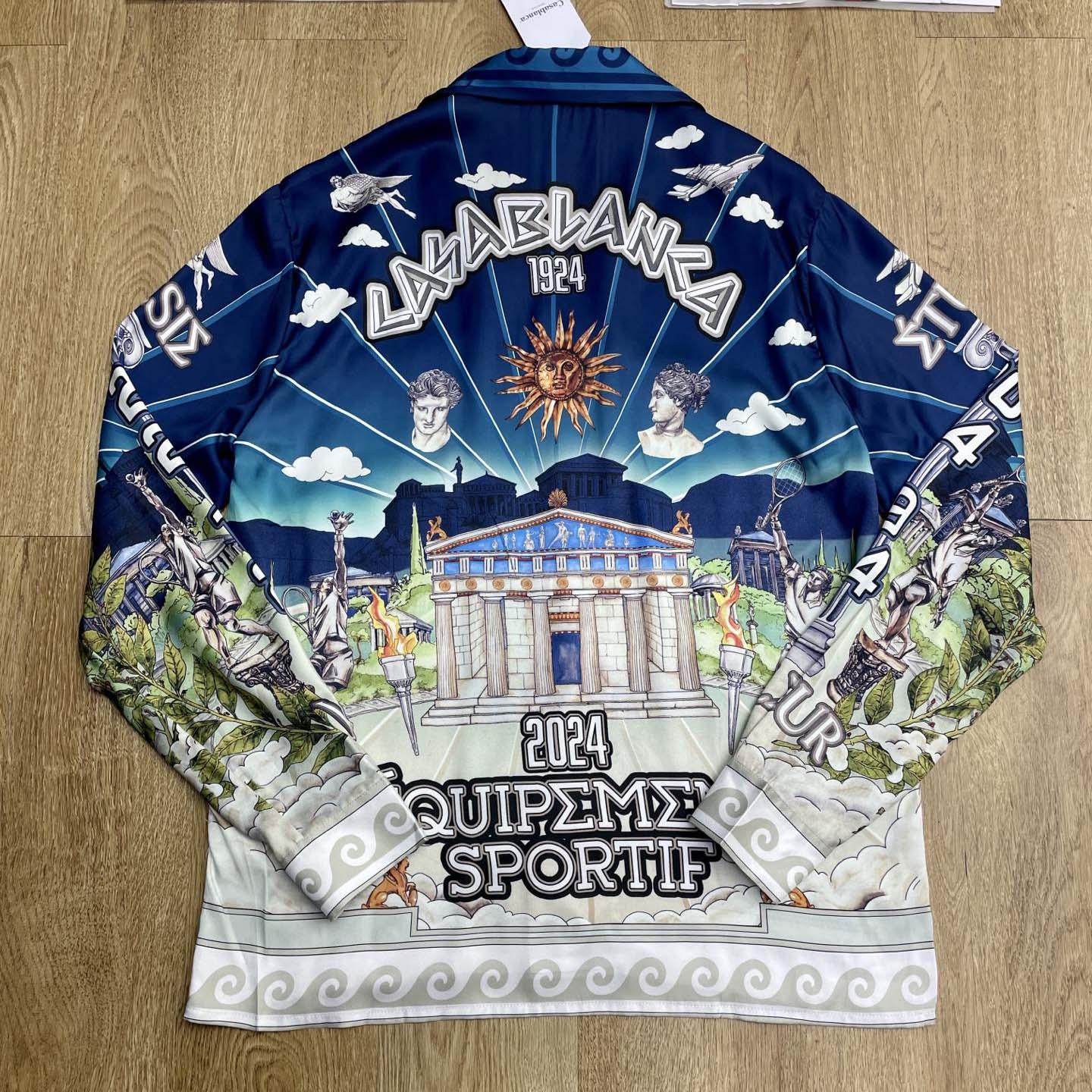 Casablanca Le Temple Du Sport Shirt   CA3521 - FashionPlug