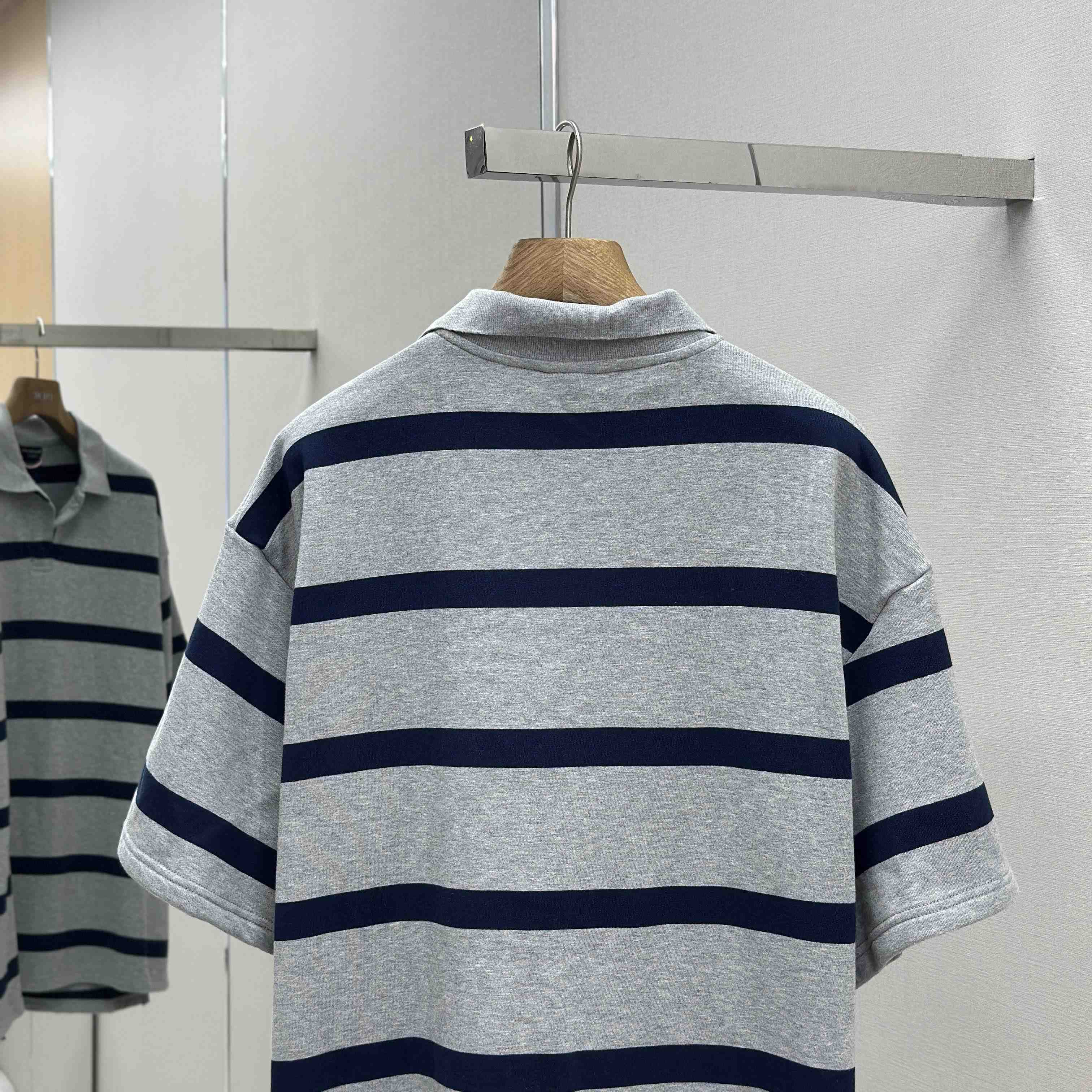 Balenciaga Laurel Classic Oversized Polo In Heavy Grey - FashionPlug