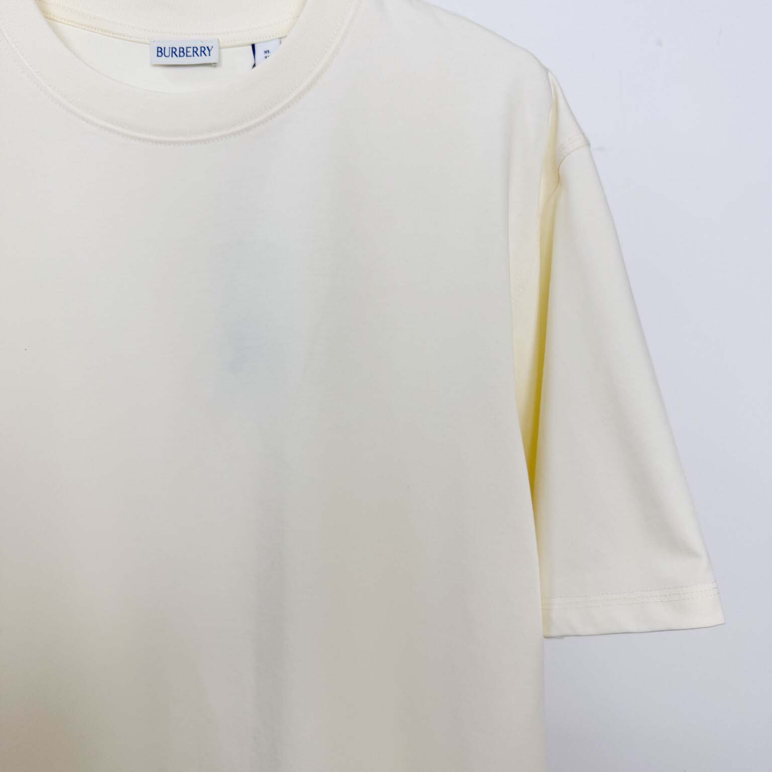 Burberry Check Label Cotton T-shirt  - FashionPlug