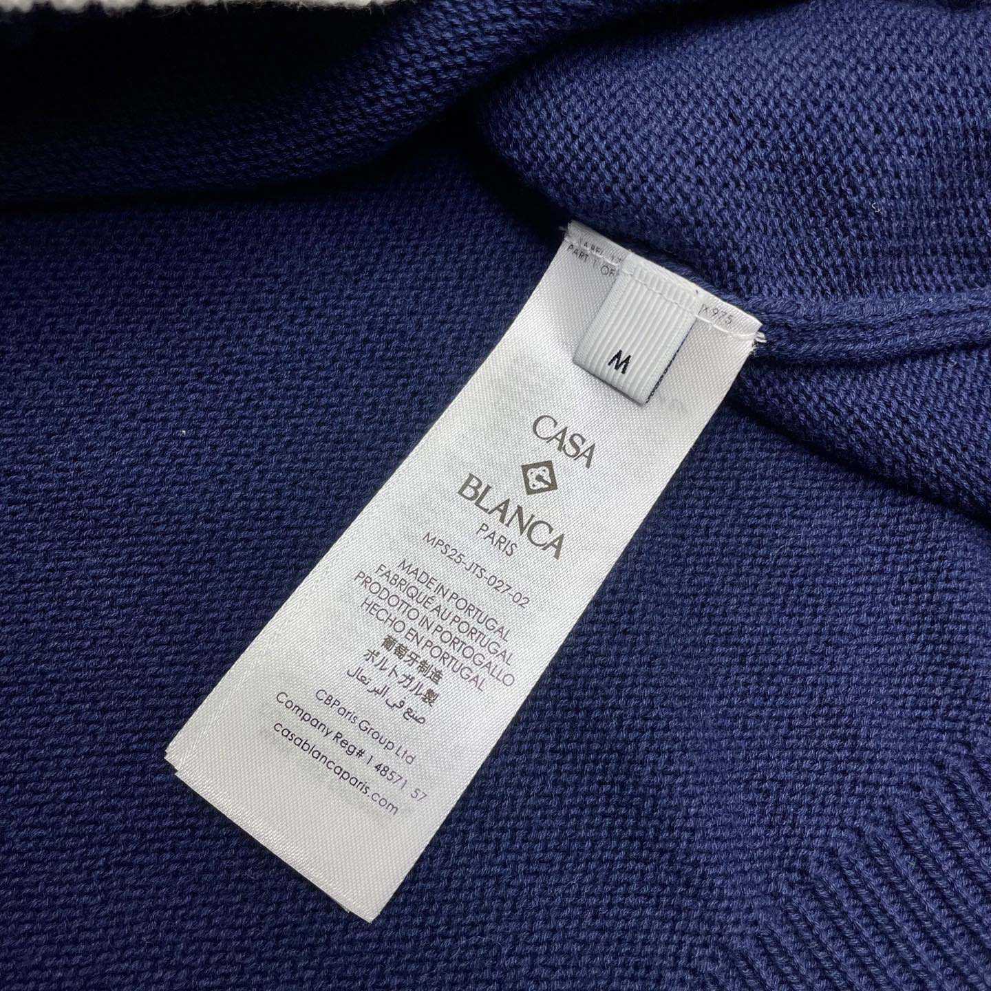 Casablanca Merino Wool T-shirt With Striped Collar In Blue   D0089 - FashionPlug