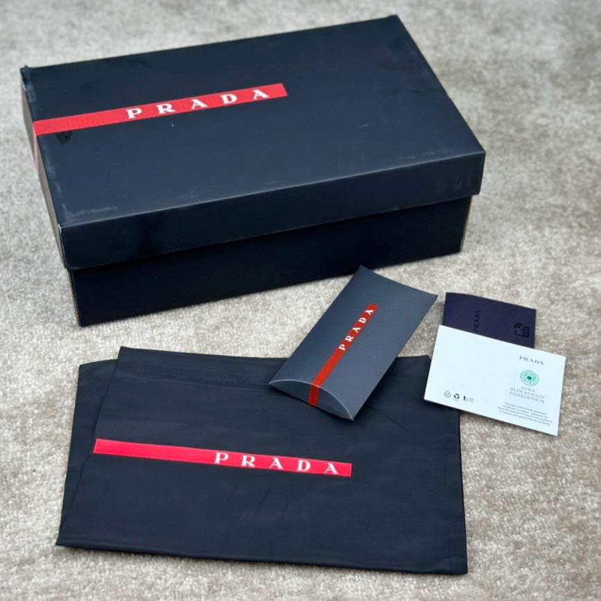Prada Patent Leather And Technical Fabric Prada America's Cup Sneakers - FashionPlug
