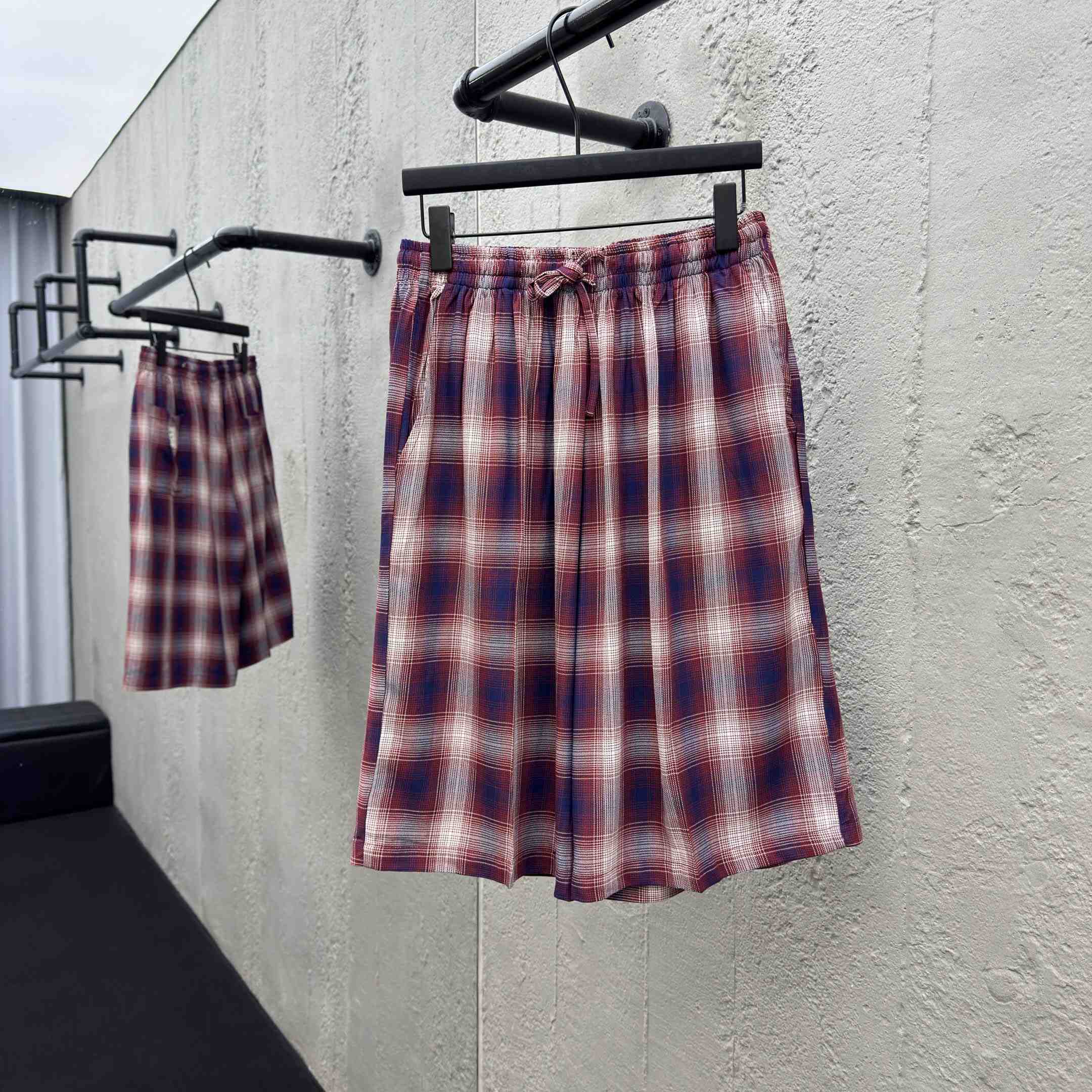 Acne Studios Check Shorts  - FashionPlug