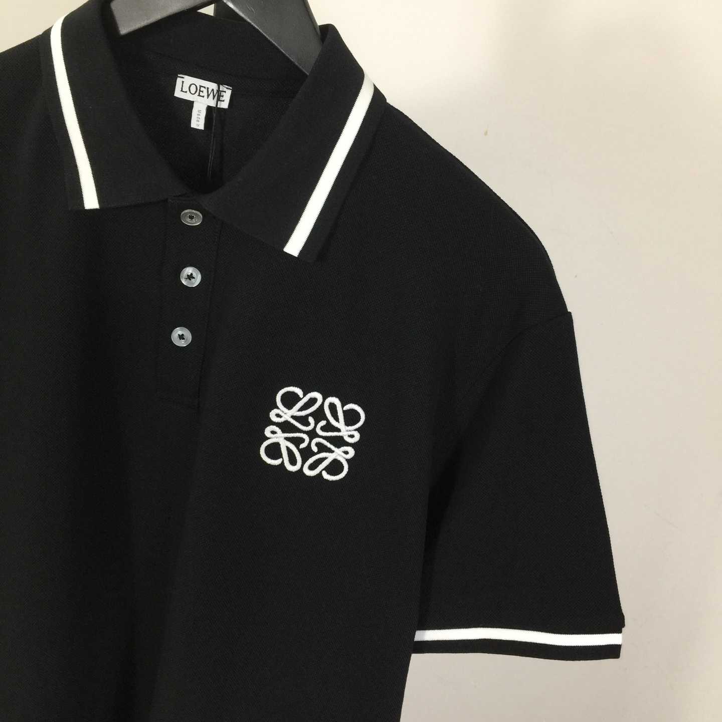 Loewe Logo Cotton Polo Shirt - FashionPlug