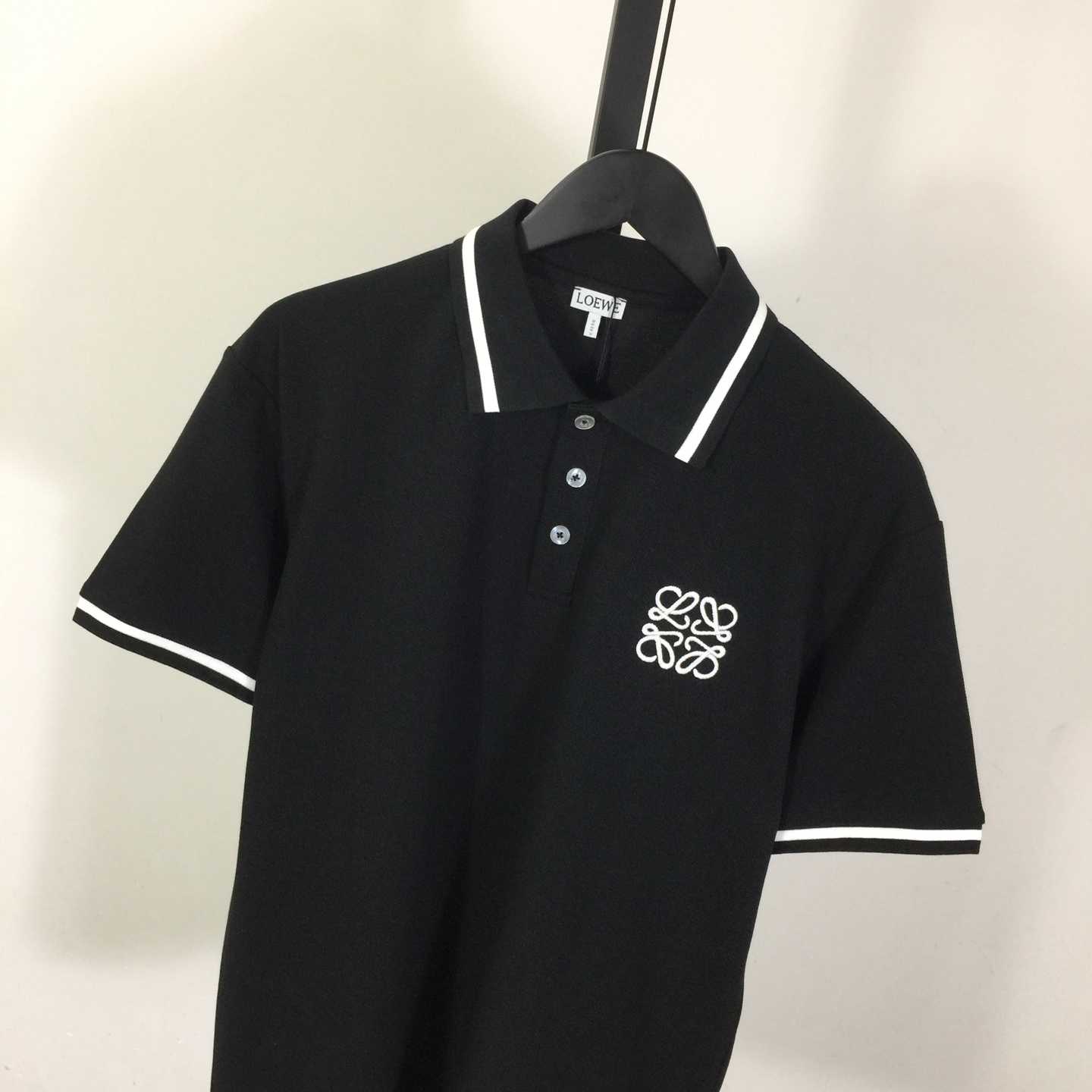 Loewe Logo Cotton Polo Shirt - FashionPlug