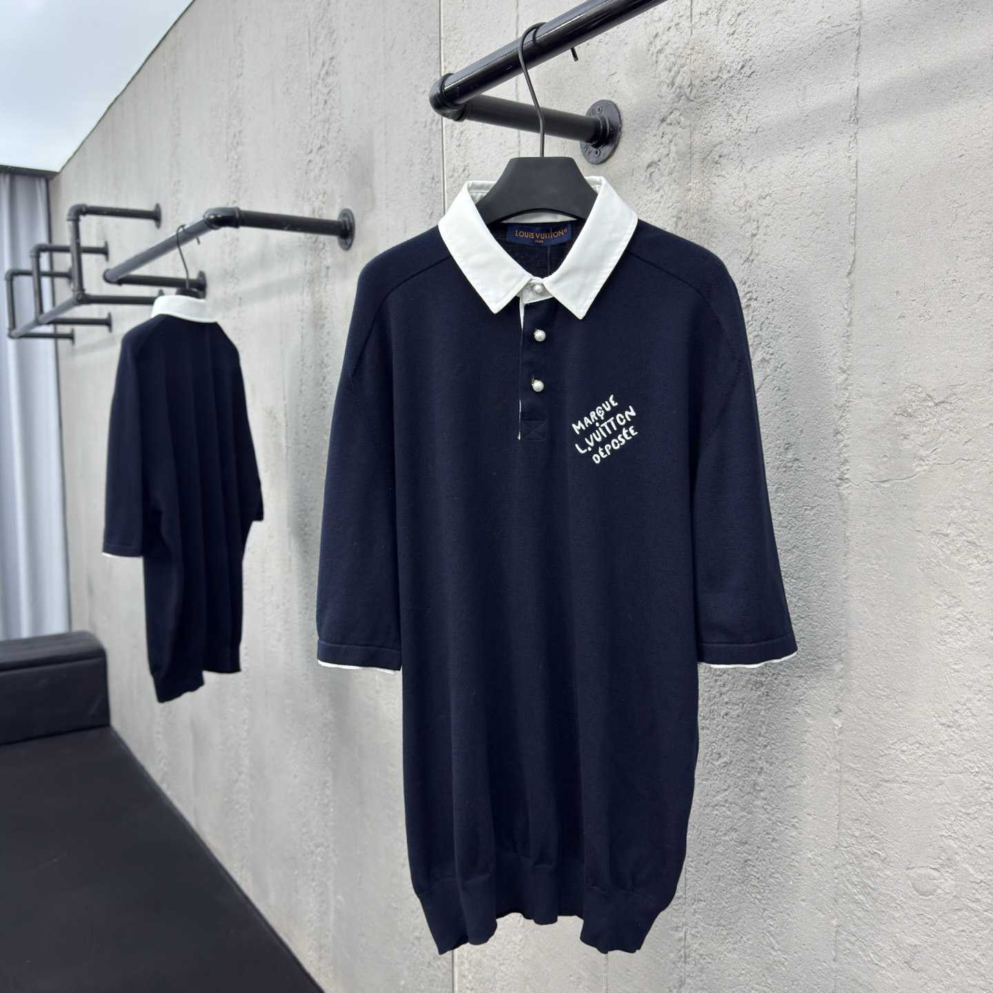 Louis Vuitton Embroidered Short-Sleeved Cotton Blend Polo Shirt   1AFQQK - FashionPlug