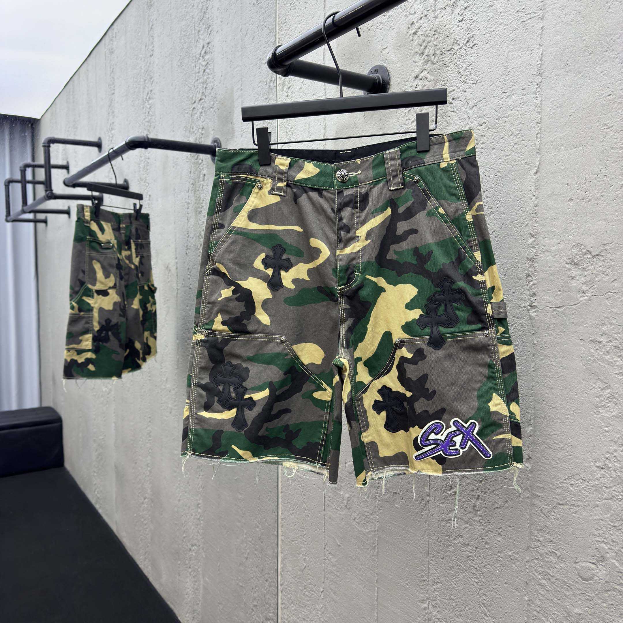Chrome Hearts Matty Boy Sex Records Camo Carpenter Shorts - FashionPlug