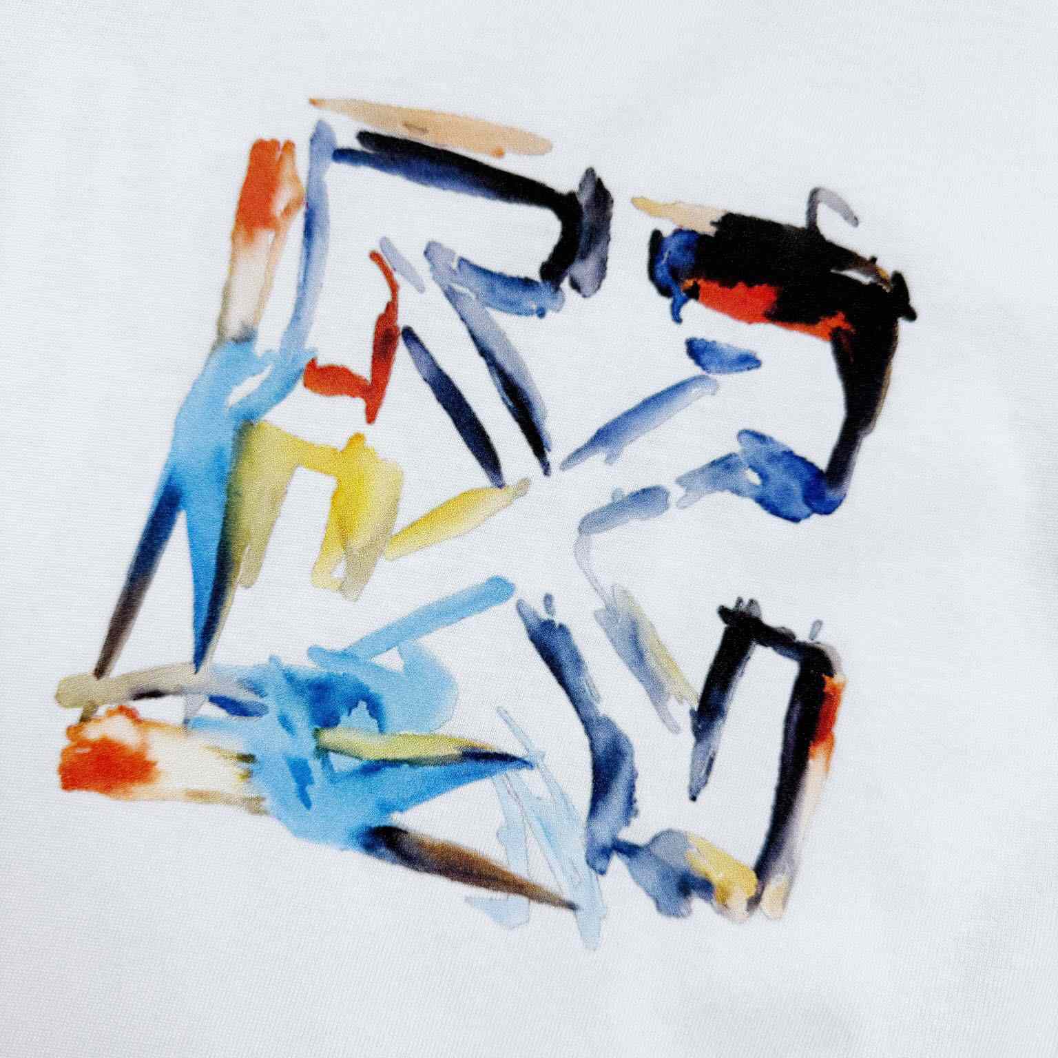 Off-White Watercolor Arrow T-Shirt - FashionPlug