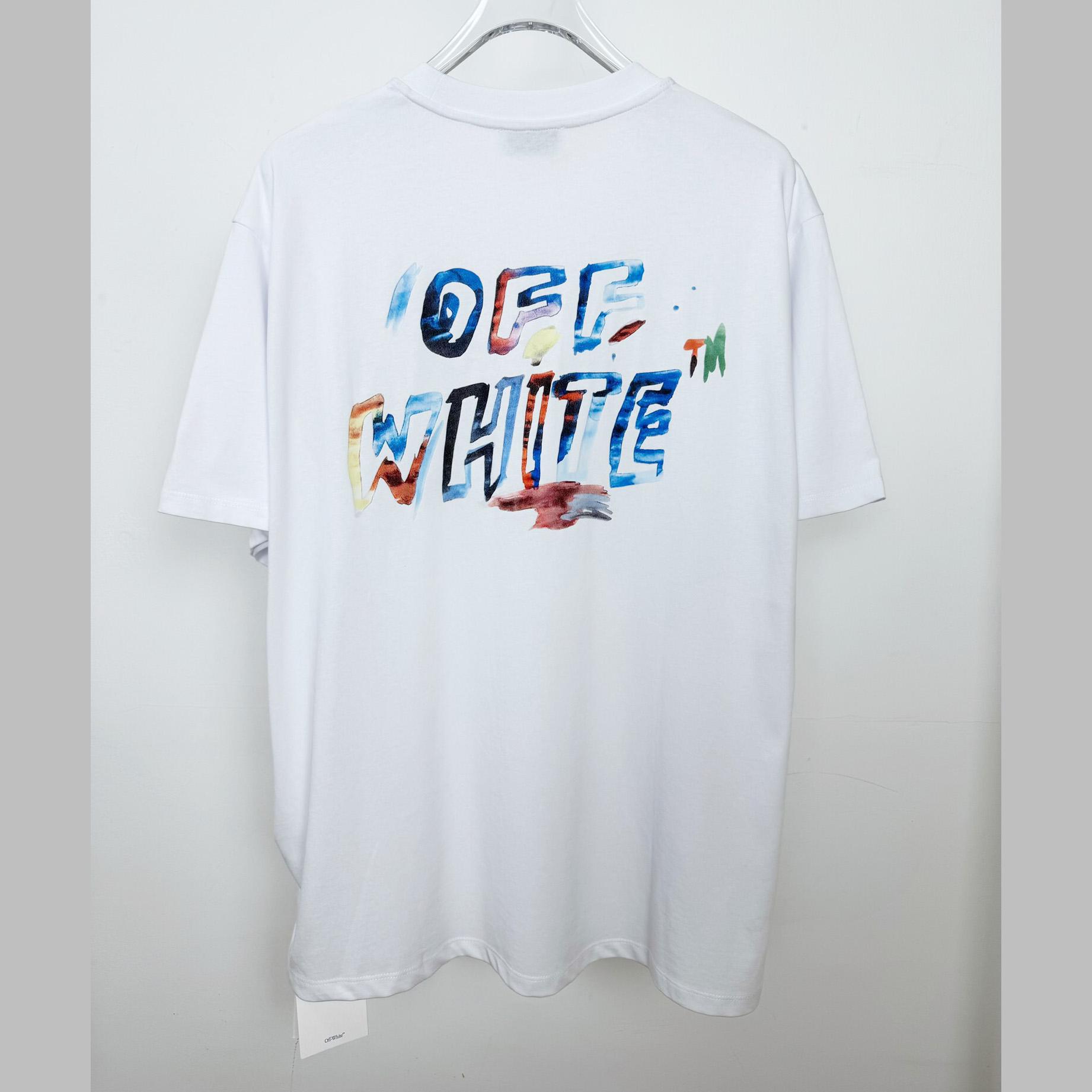 Off-White Watercolor Arrow T-Shirt - FashionPlug