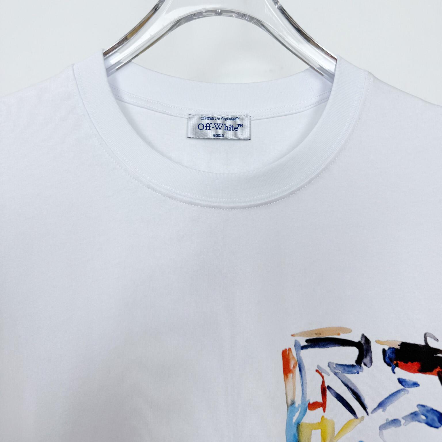 Off-White Watercolor Arrow T-Shirt - FashionPlug