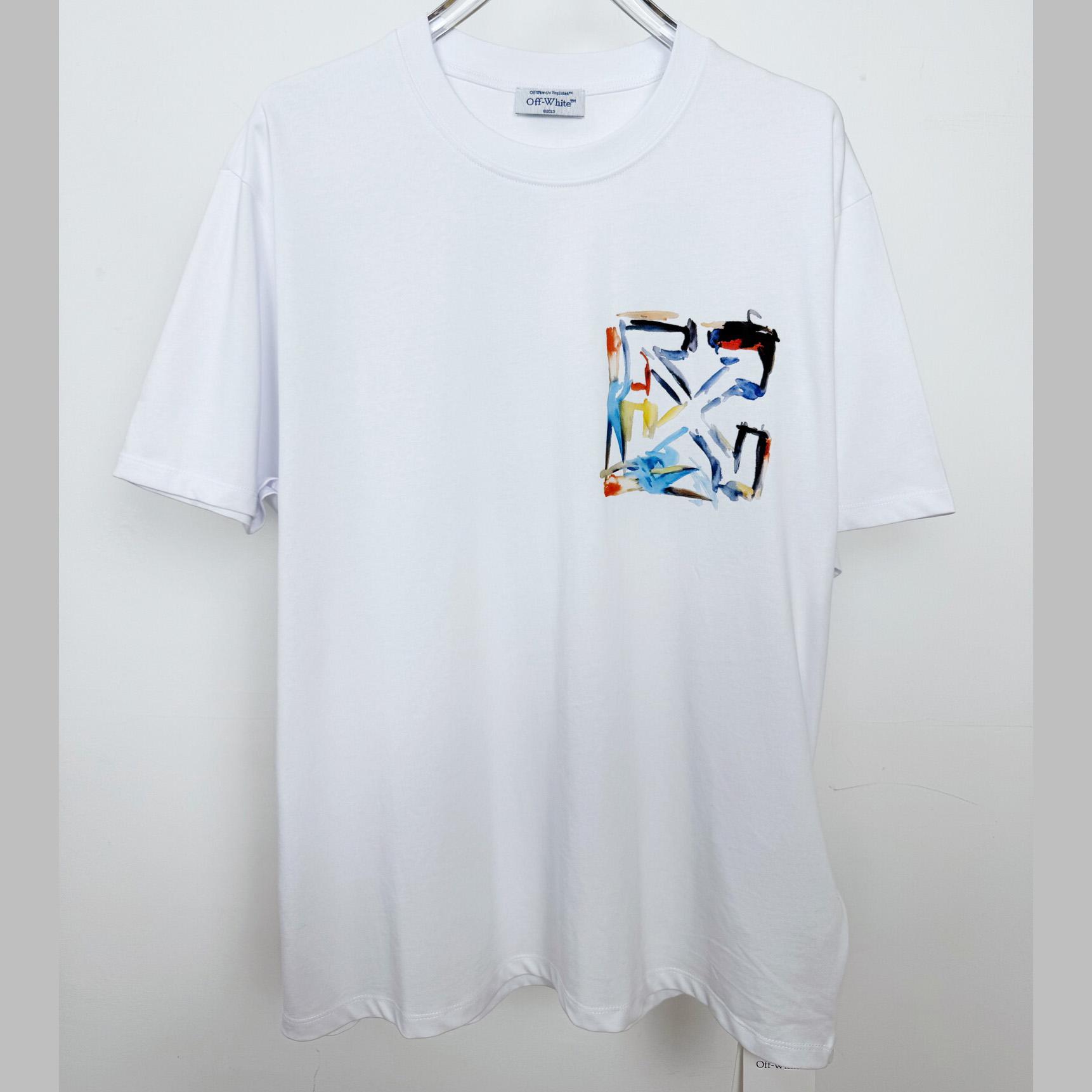 Off-White Watercolor Arrow T-Shirt - FashionPlug