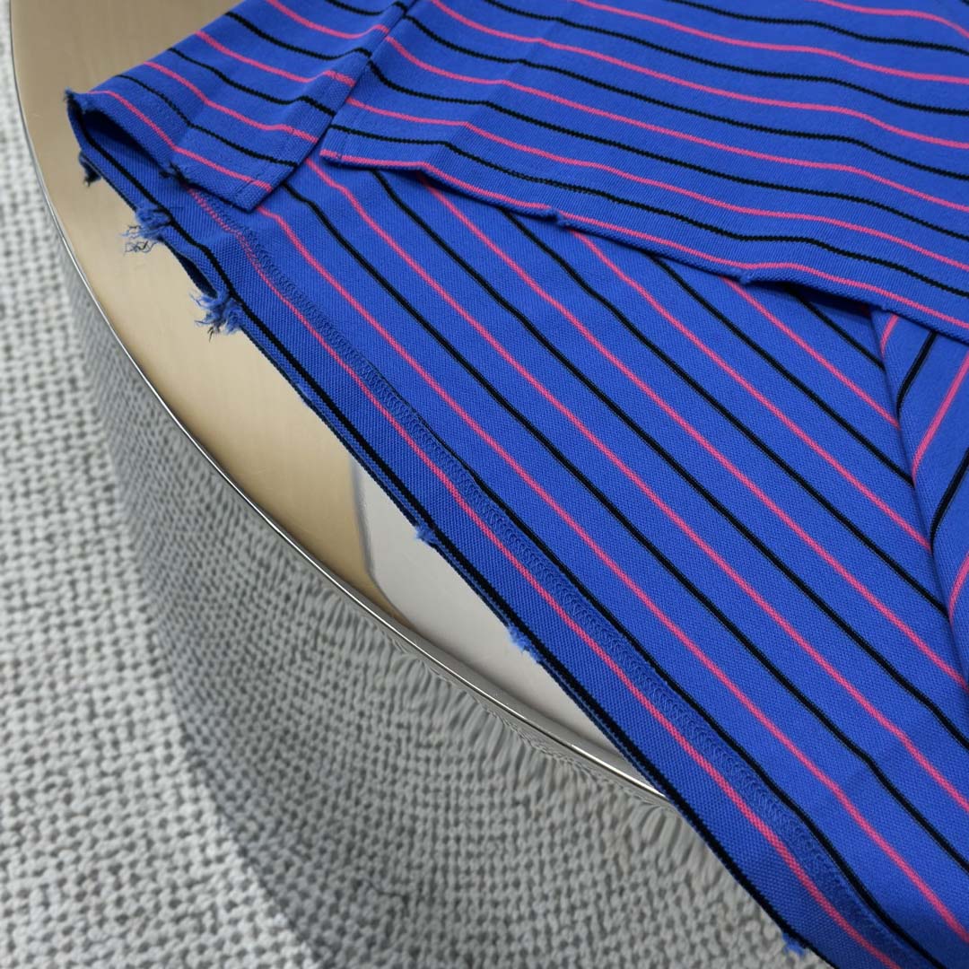 Balenciaga Striped Polo Shirt - FashionPlug