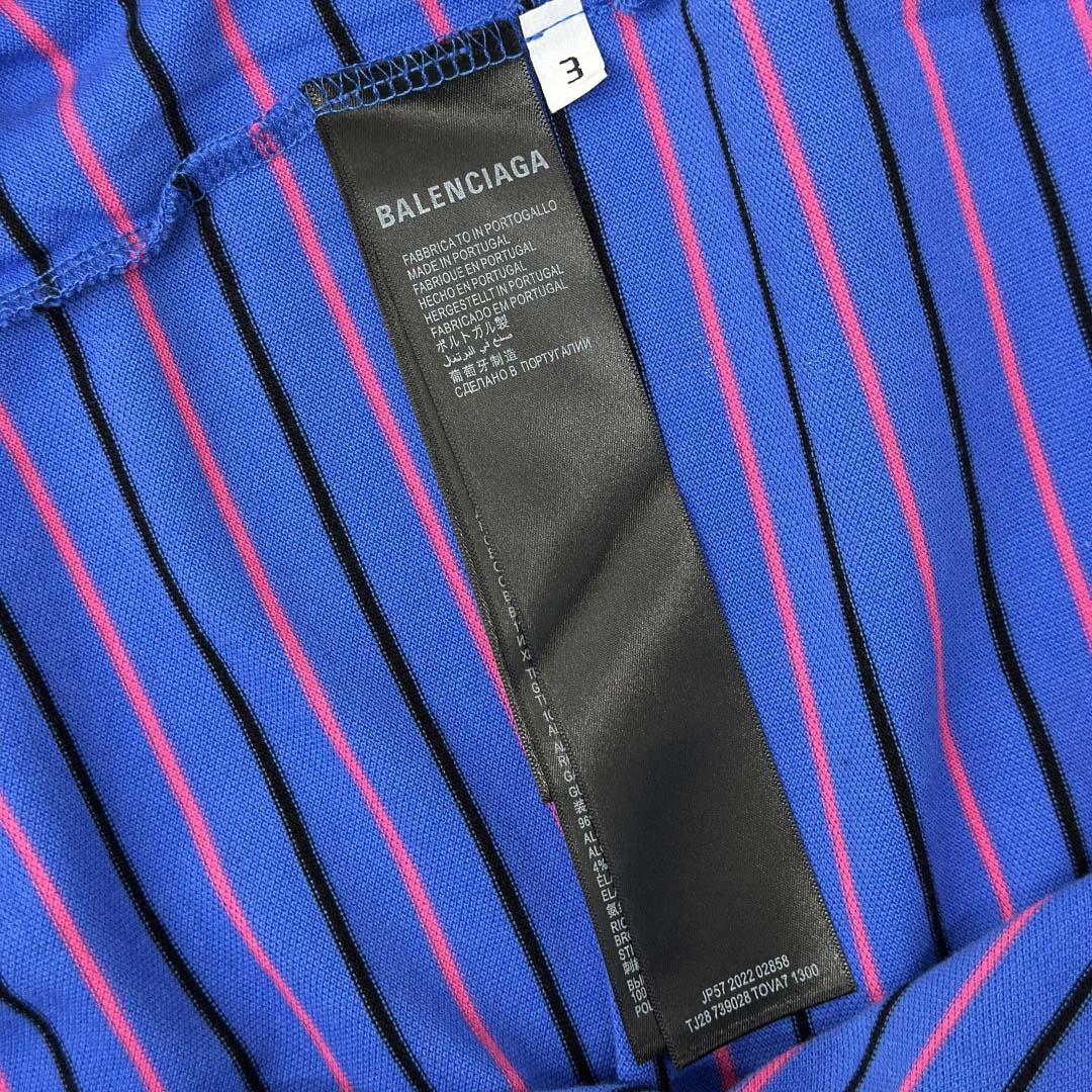 Balenciaga Striped Polo Shirt - FashionPlug