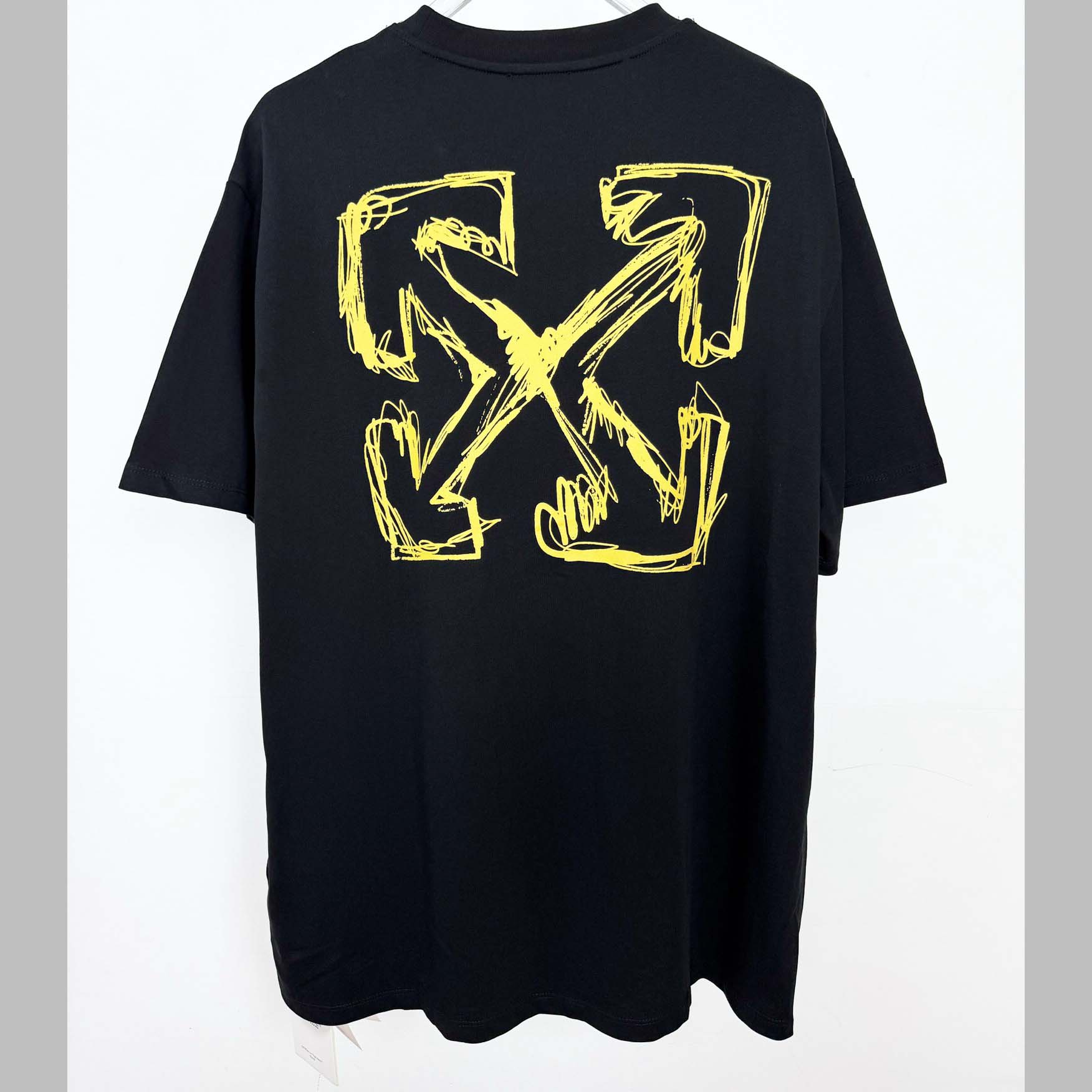 Off White Sketch Arrow T-Shirt - FashionPlug