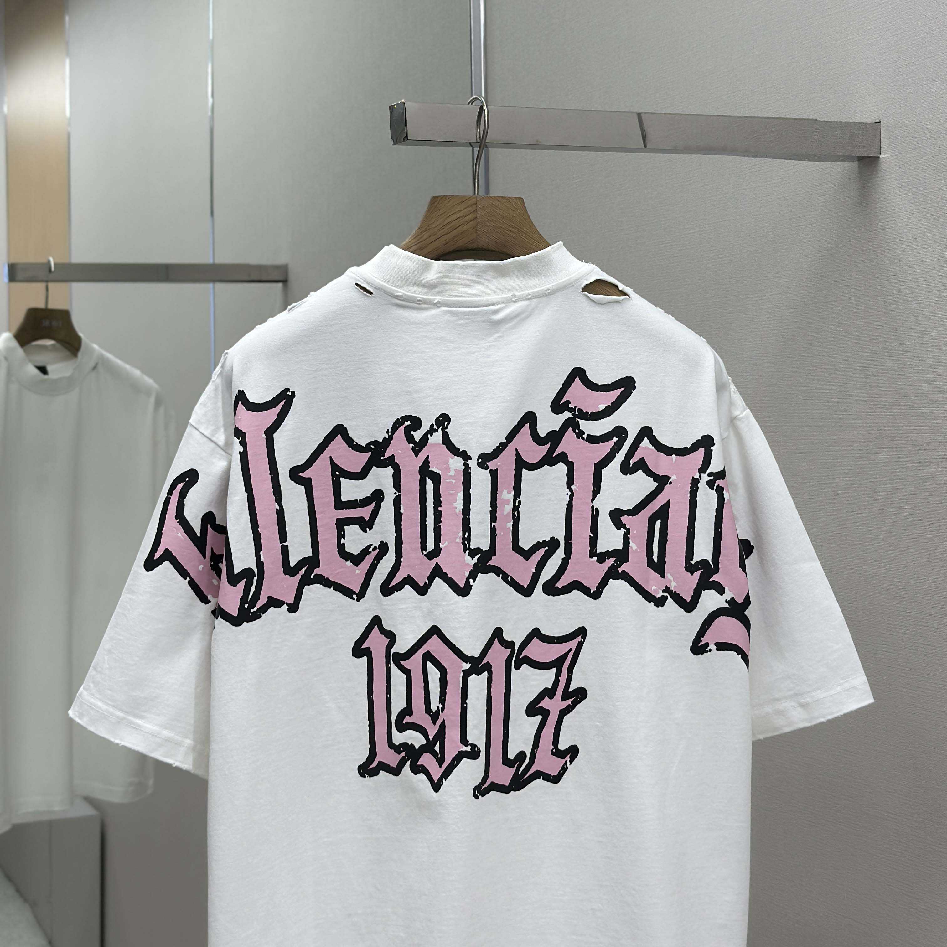 Balenciaga Blackletter Script Oversized T Shirt - FashionPlug