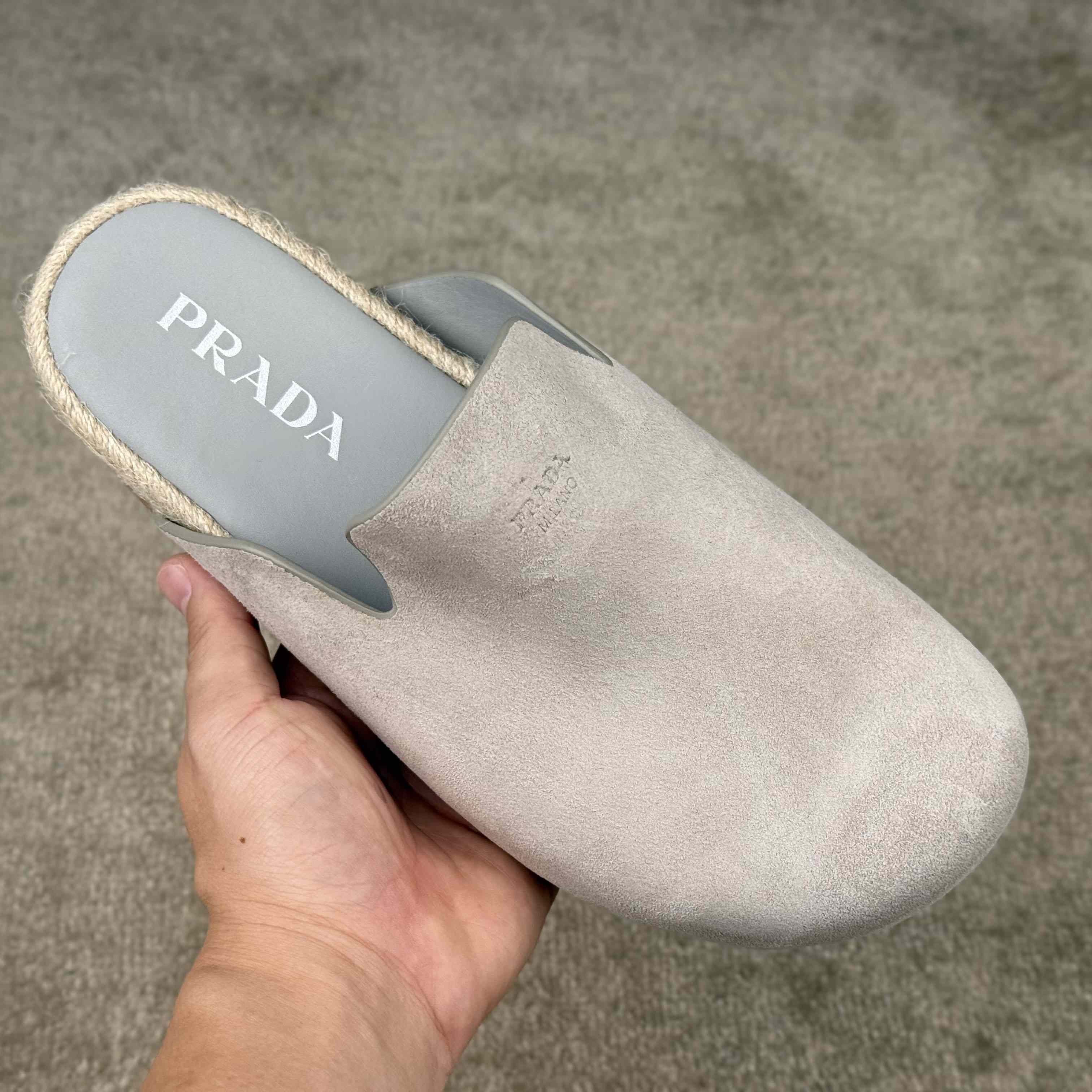 Prada Suede Mules - FashionPlug