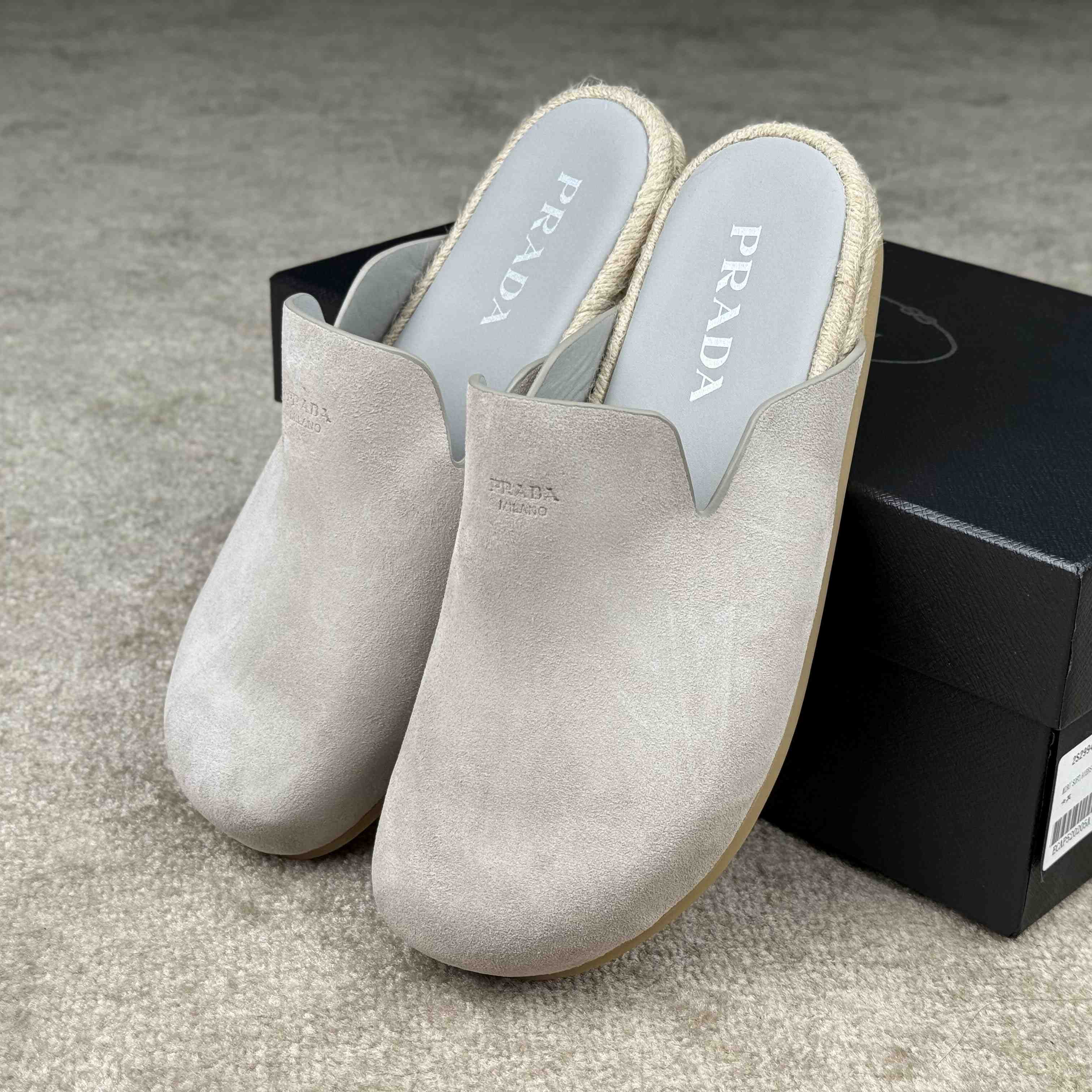 Prada Suede Mules - FashionPlug