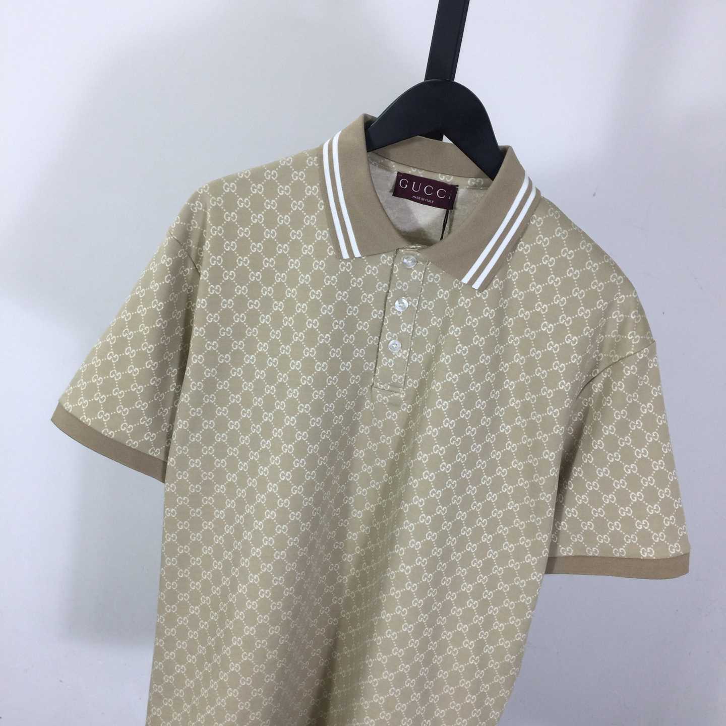 Gucci GG Cotton Jersey Jacquard Polo Shirt - FashionPlug